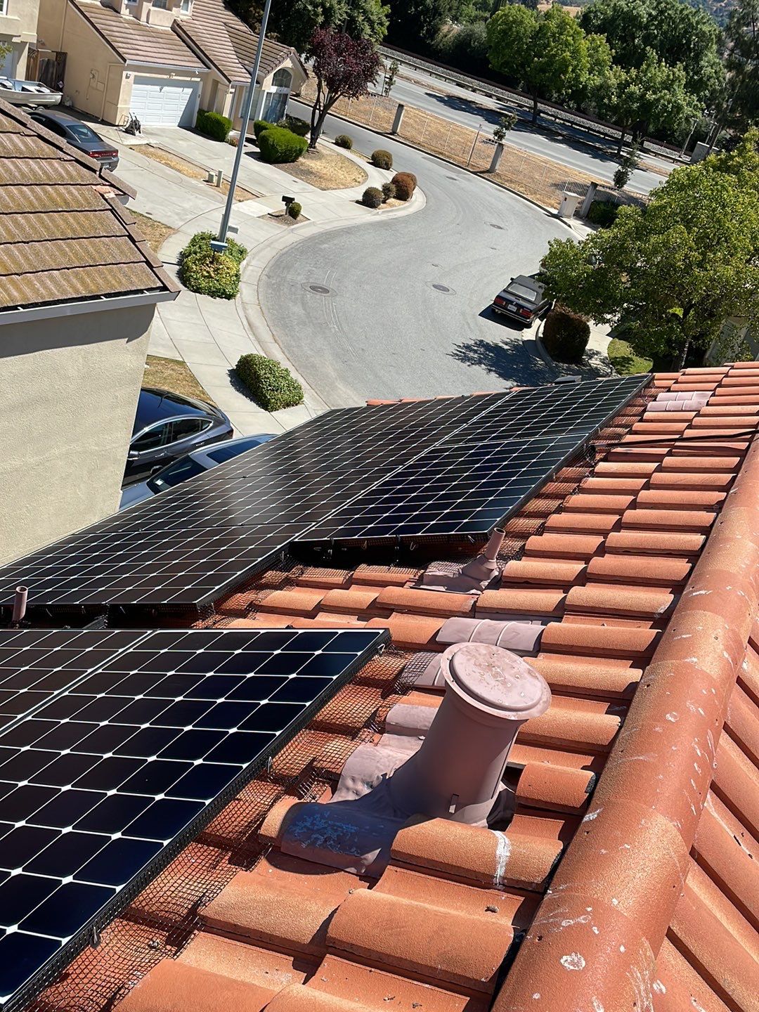 Solar Panel Bird Proofing using Critter Guard Mesh by All One Solar Shine