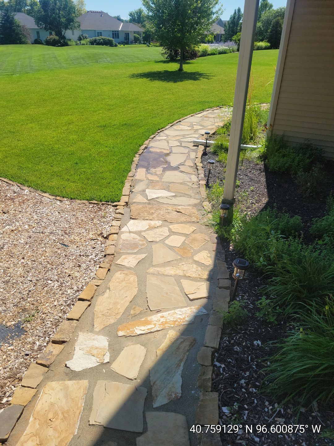 Updated Stone Stepper Path by New Horizon Landscapes