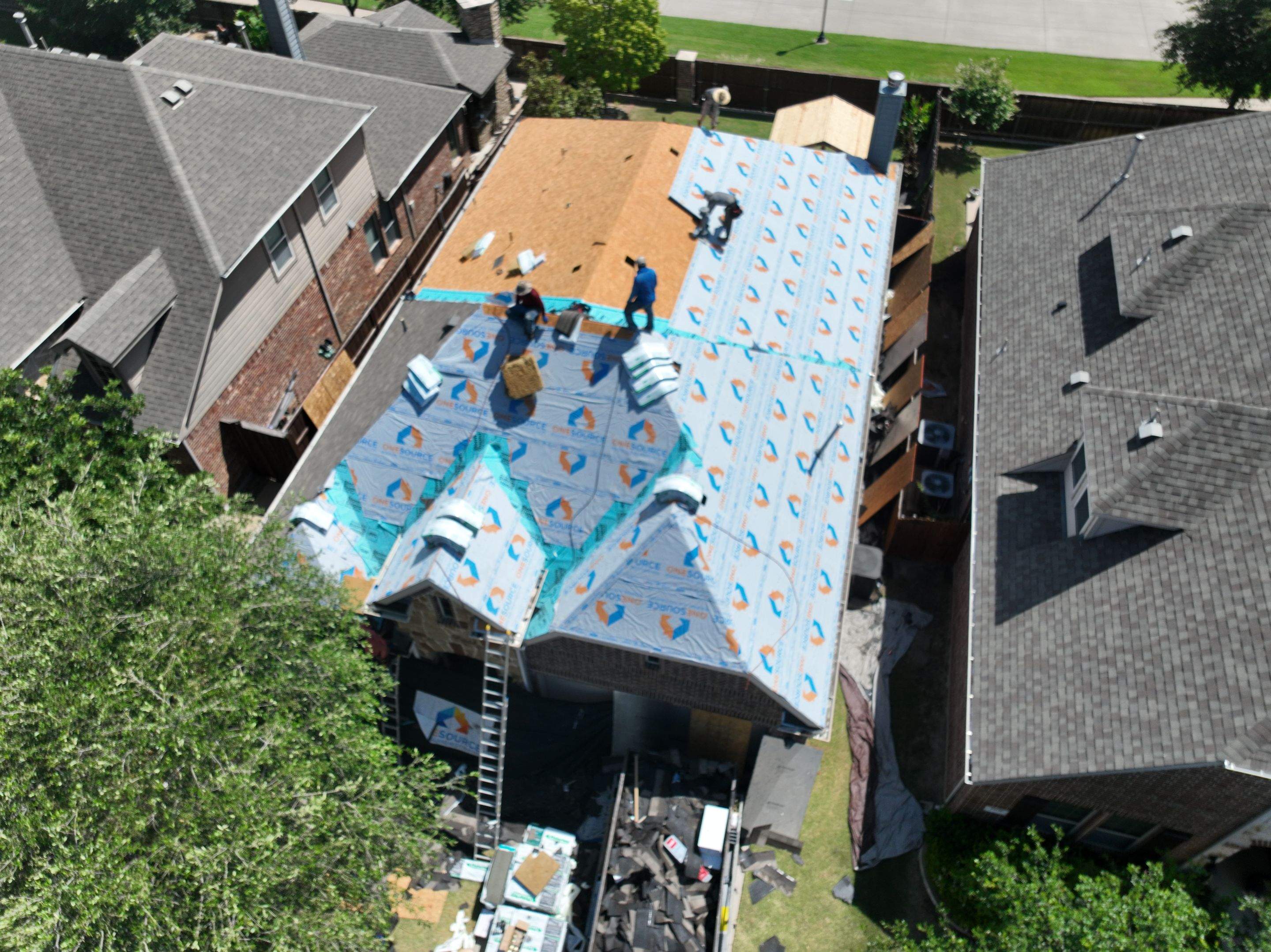 Residential Roofing Installation using Malarkey Highlander Weathered Wood Plus by OneSource Roofing and Restoration