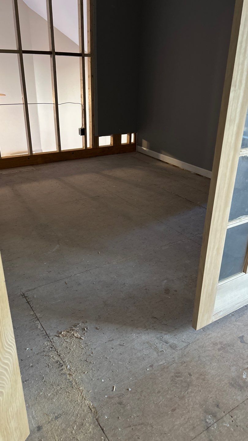 Work-in-progress wood floors for remodel by Footprints Floors of Nashville