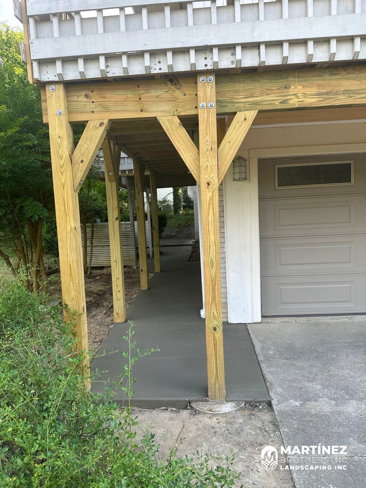 Concrete transformation in Durham by Martinez Brother’s Nc Landscaping Inc