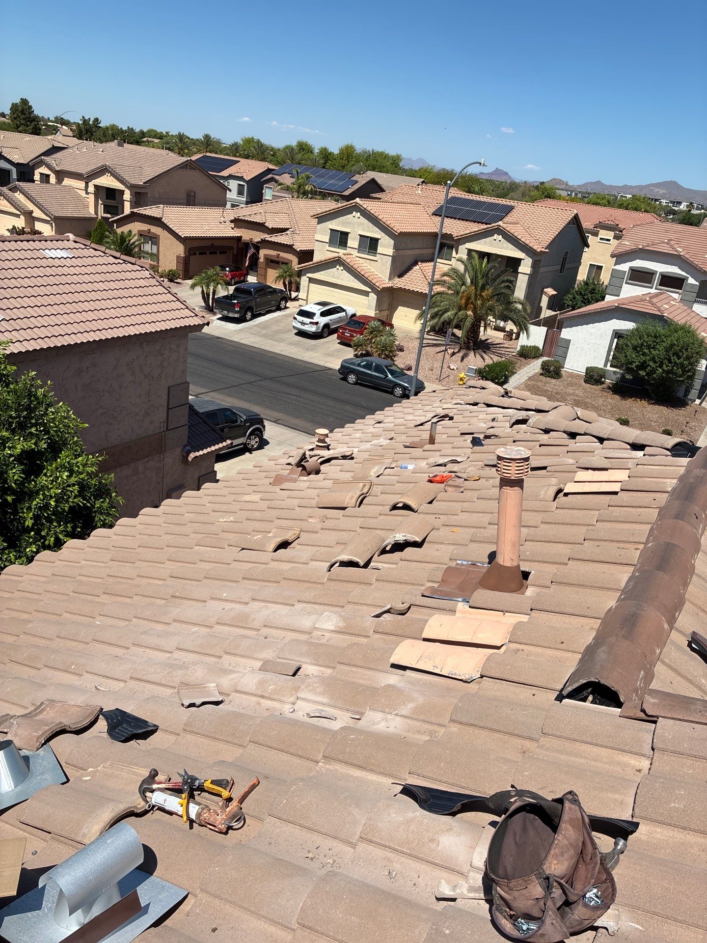 Tile Reset using Concrete Tiles in Mesa, Arizona by Weather-Tite Roofing