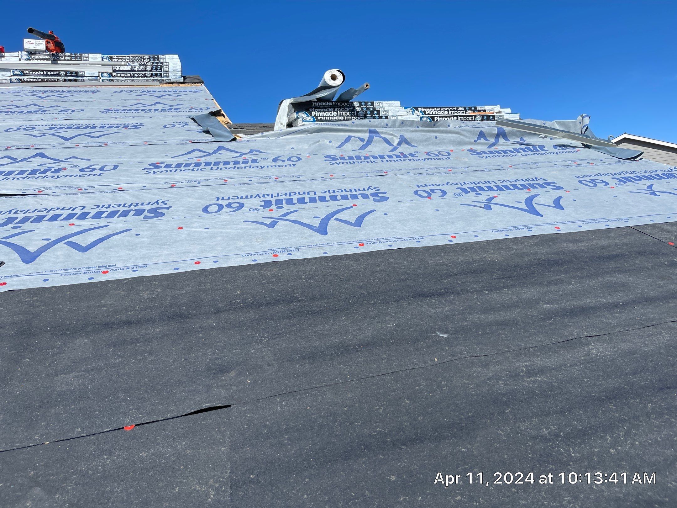 Residential Roofing Installation using Atlas Pinnacle Impact Black Shadow by Blue Peaks Roofing LLC 