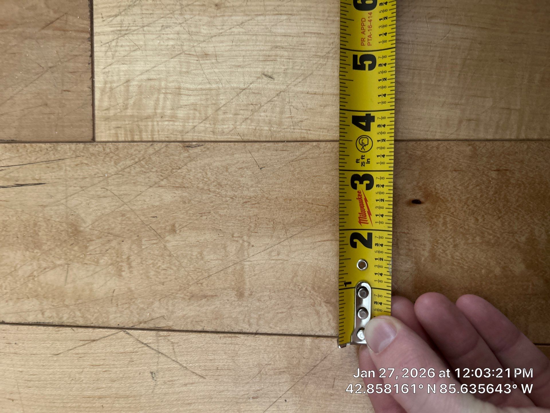 Water Damage + New Finish on Maple by RTBaldwin Hardwood Floors