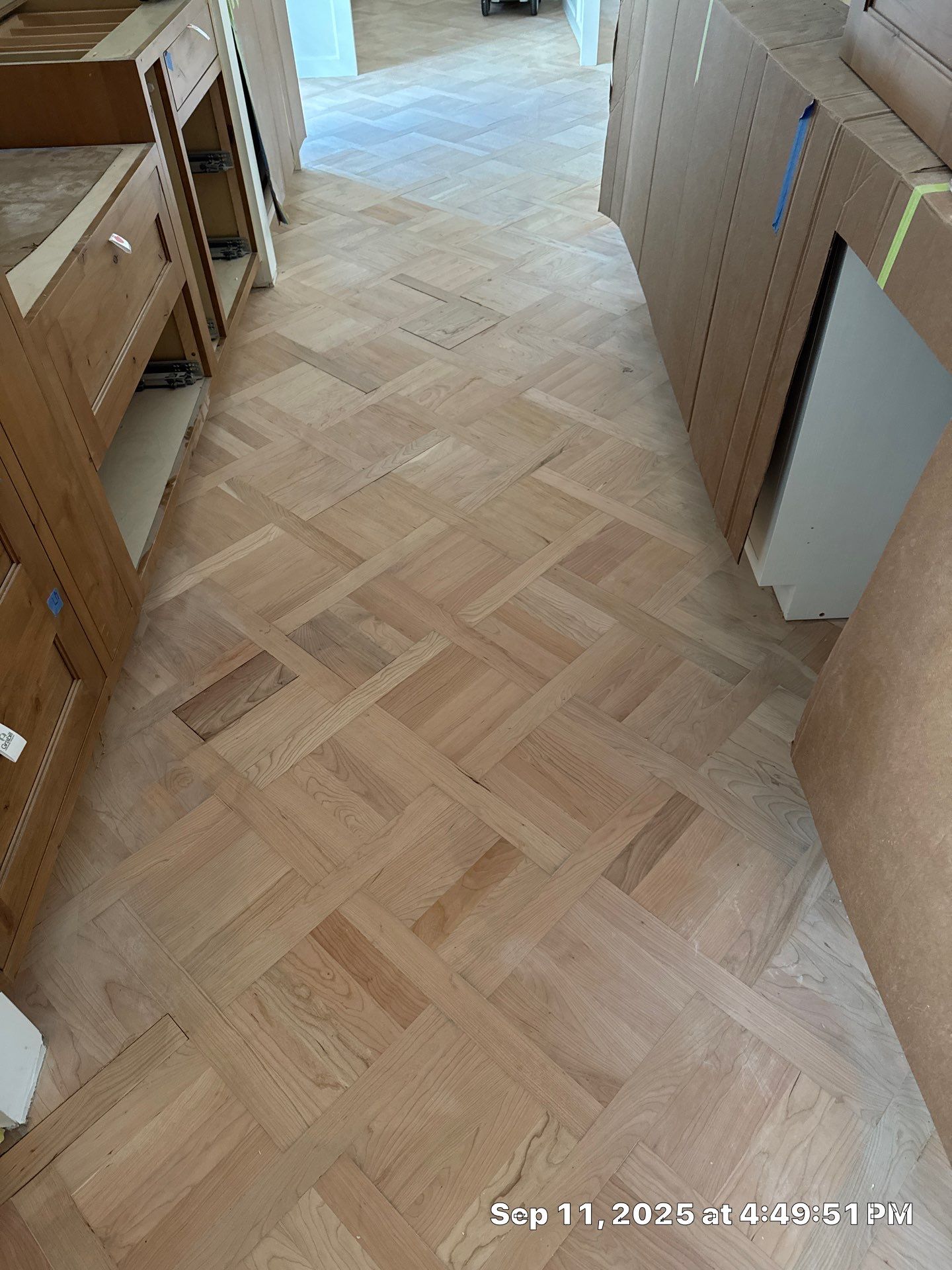 BEAUTIFUL PATTERN FLOORING handcrafted and installed in East Grand Rapids! by RTBaldwin Hardwood Floors