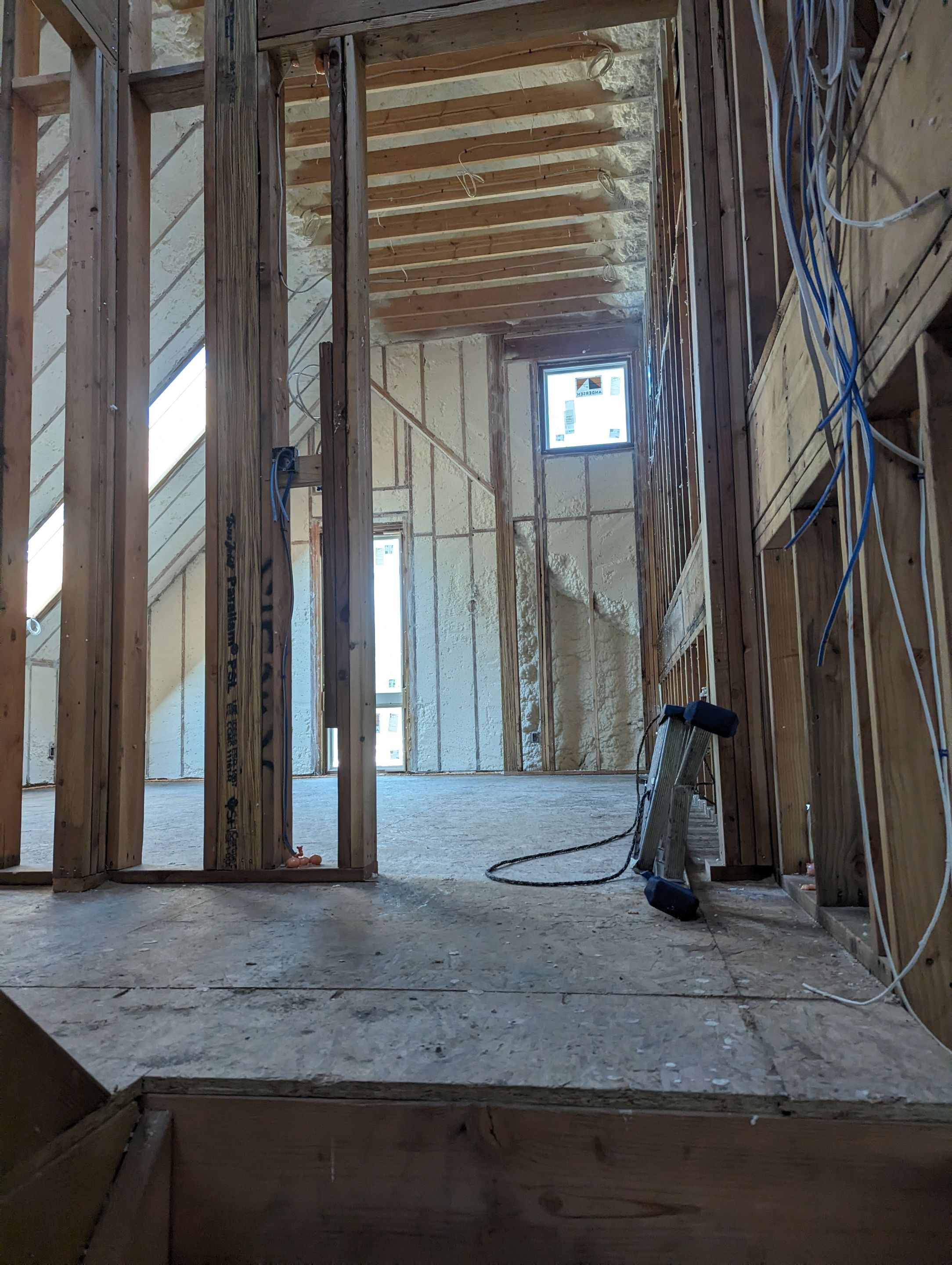 New Home Construction using open cell spray foam by NYS Foam & Energy