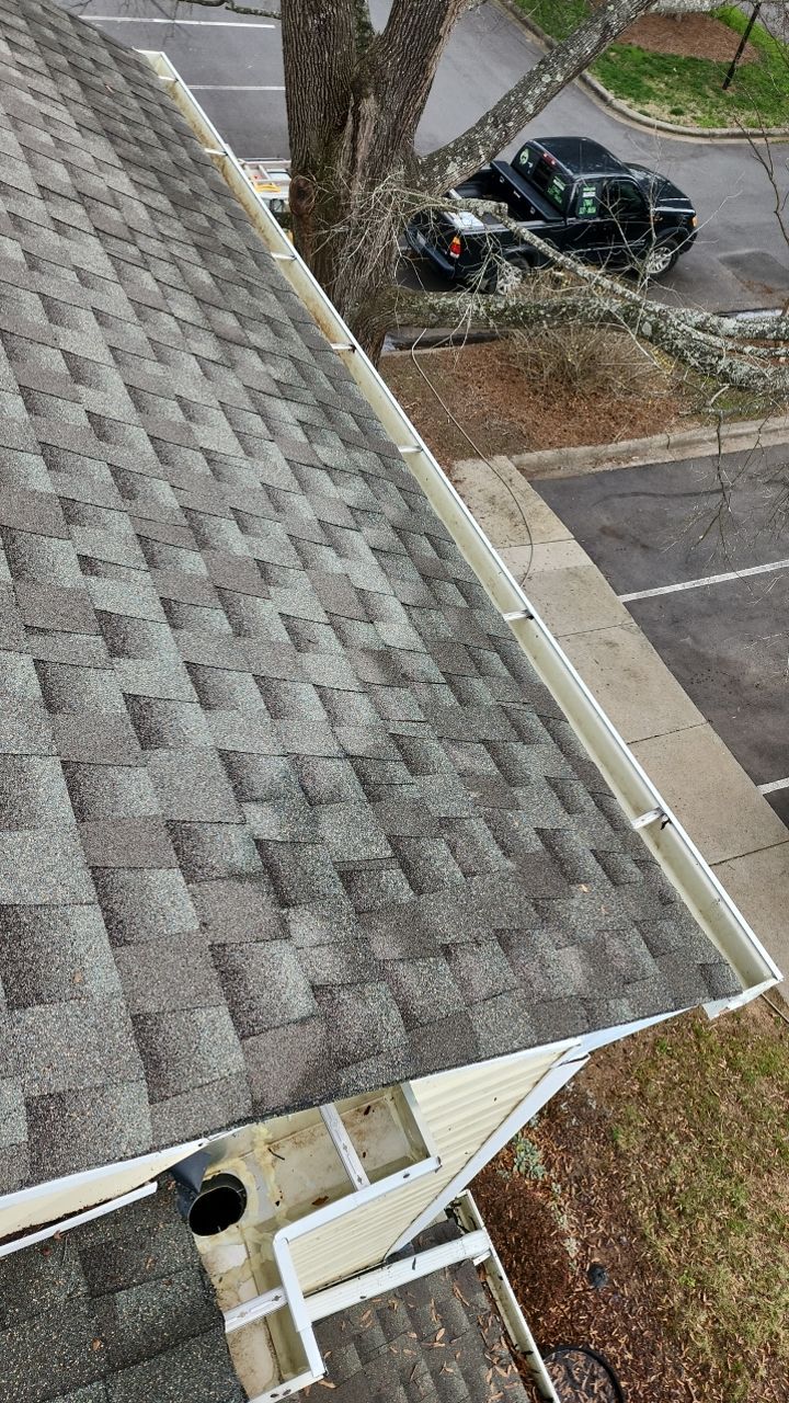 Gutter Cleaning using water by Power Wash Masters LLC