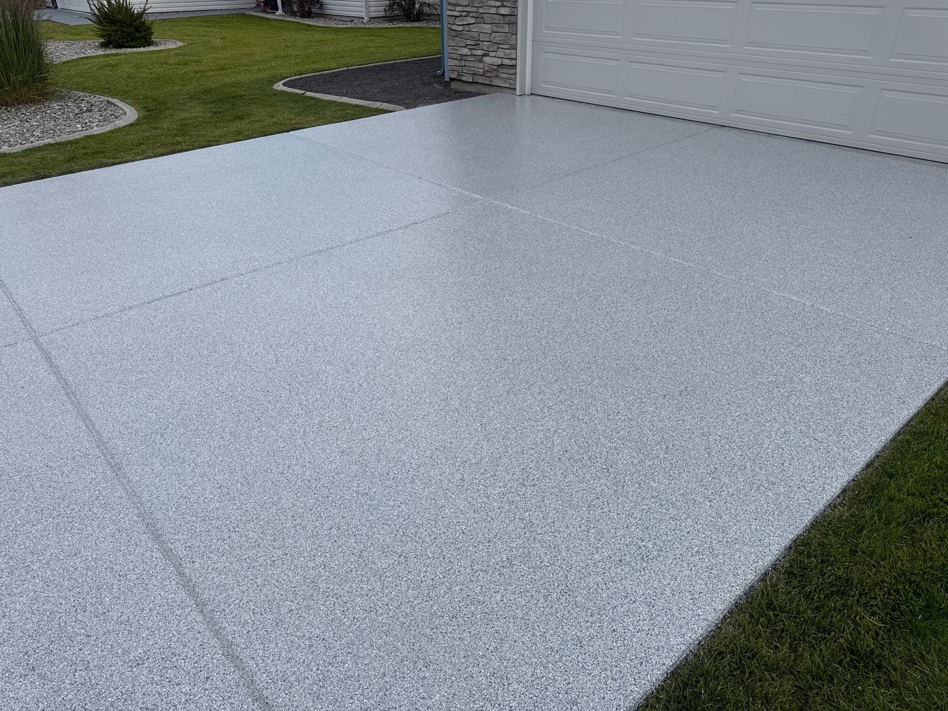 Driveway Transformation using 1/8 Tidal Wave by Croc Coatings, LLC