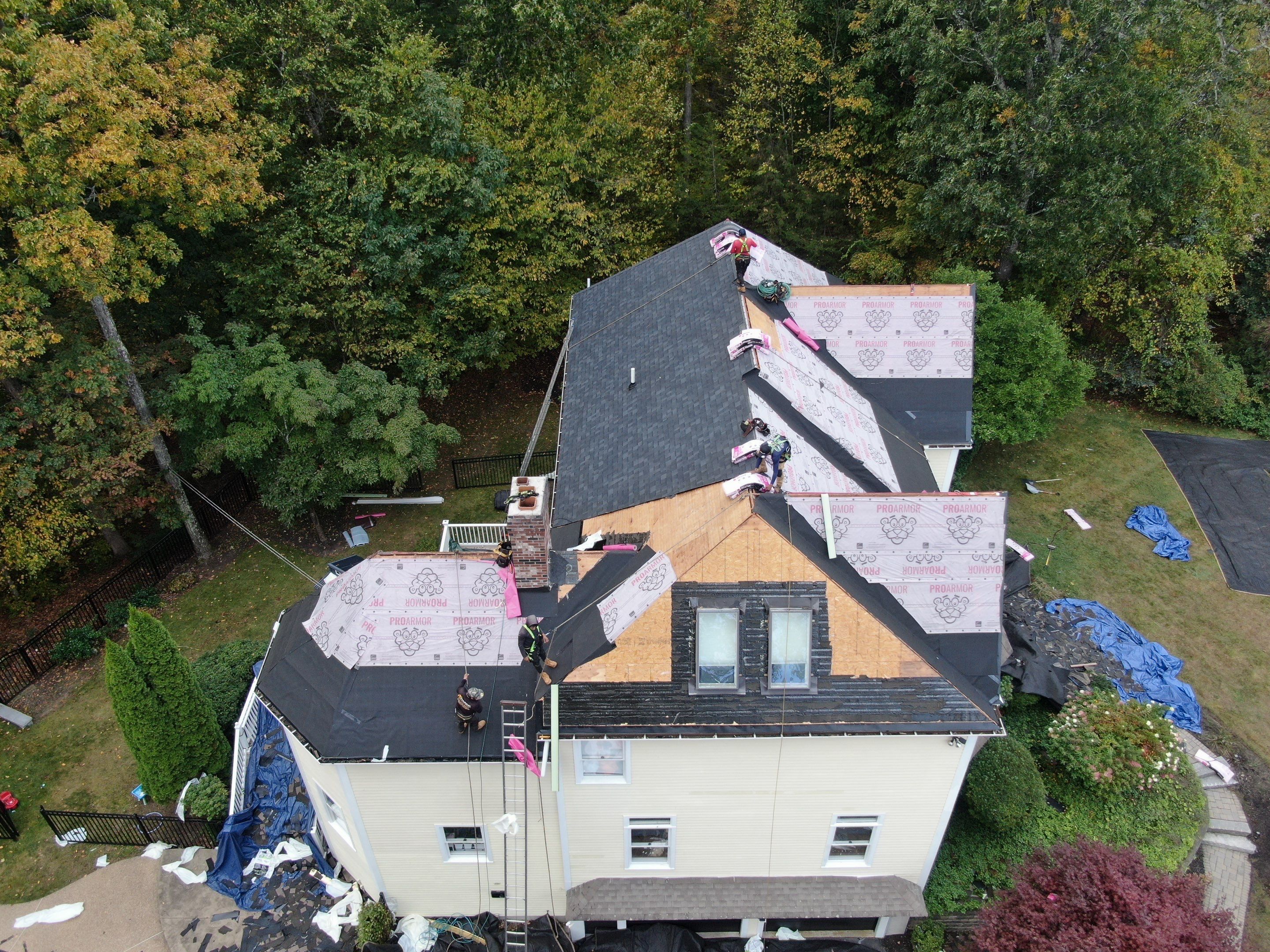 New Roof, Skylights, and Metal Accent Roof Installation in Groton by Mighty Dog Roofing of Greater Middlesex County