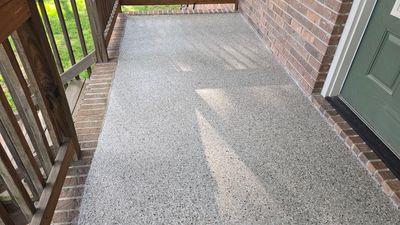 Garage & Porch Using Creekbed