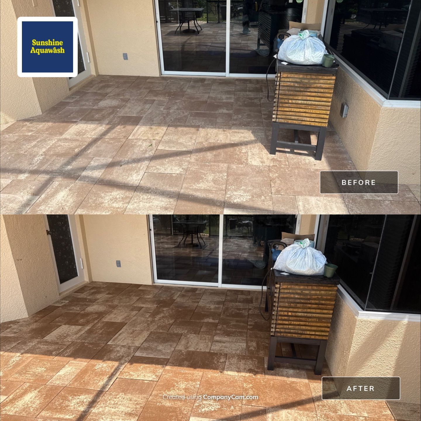 Paver Patio Cleaning & Screen Enclosure Cleaning in GreyHawk Landing – Bradenton, FL 34212 by Sunshine AquaWash