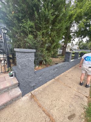 Exterior Masonry Painting for a Sioux Falls Retaining Wall