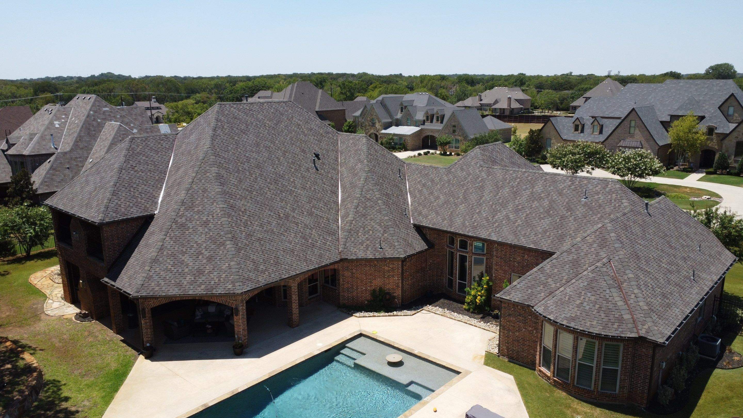 Final Roof Drone Shots by First Out Roofing 