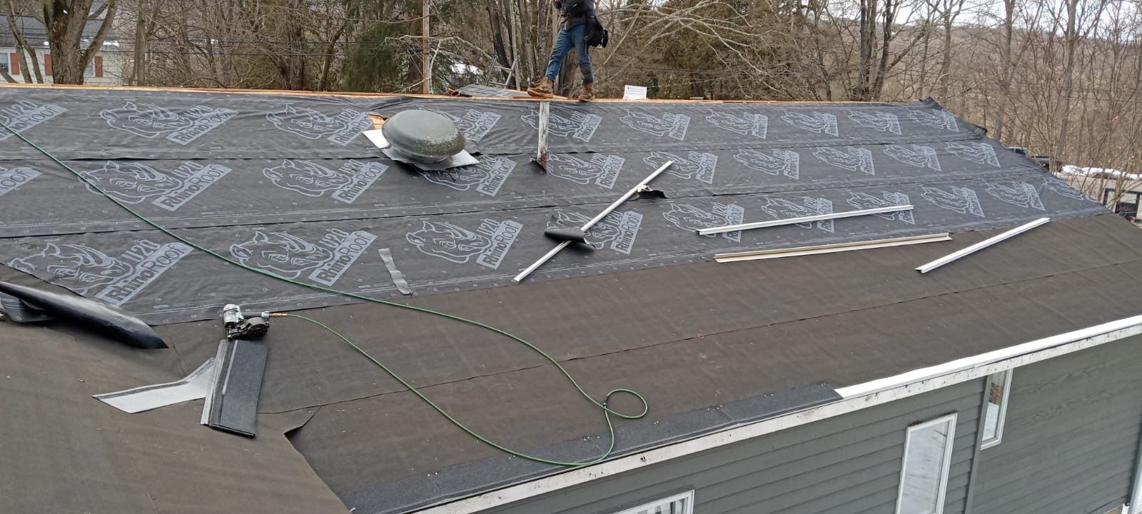 Residential Roofing Installation using Owens Corning Duration Estate Gray by A Plus Exterior