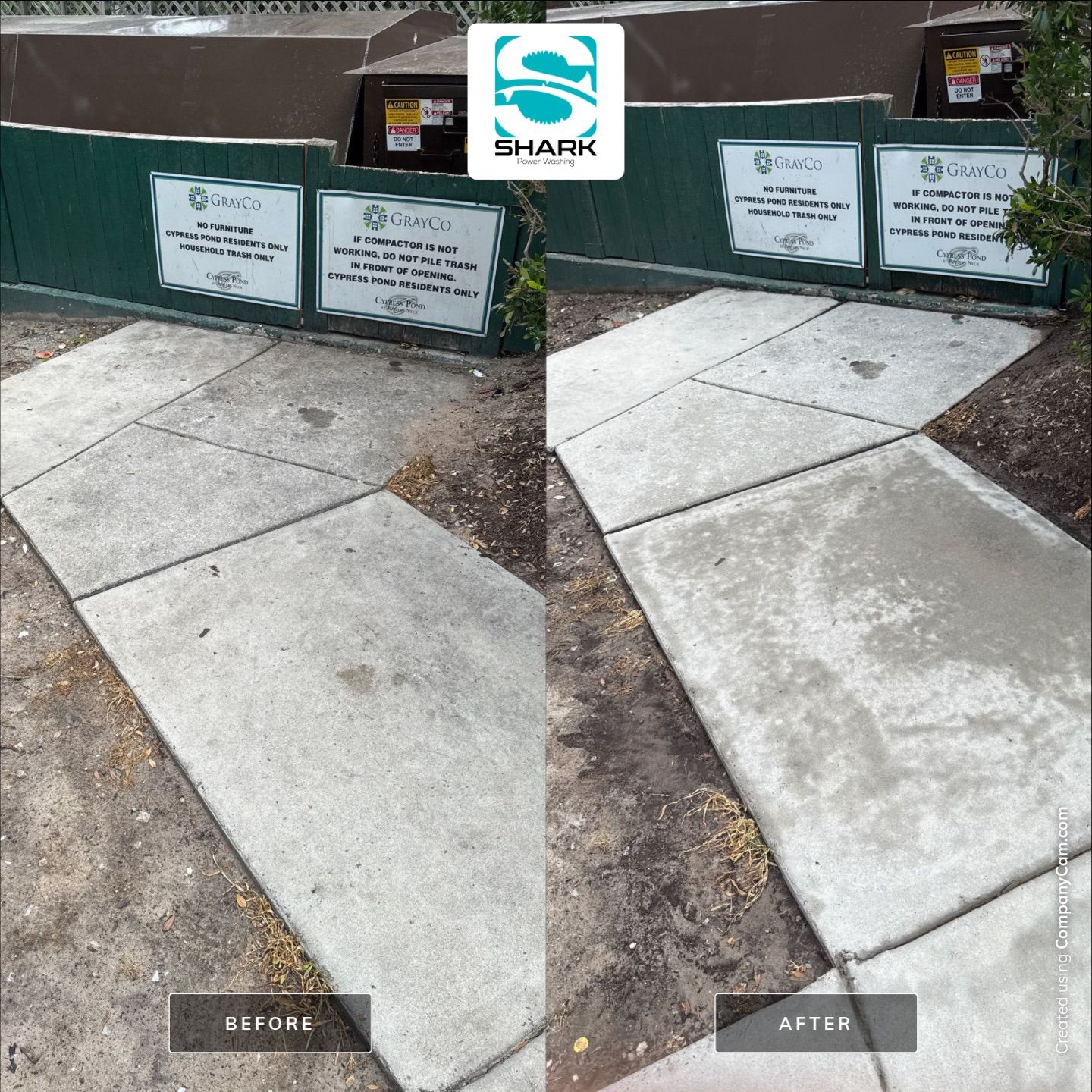 Concrete Cleaning in Wilmington by Shark Power Washing