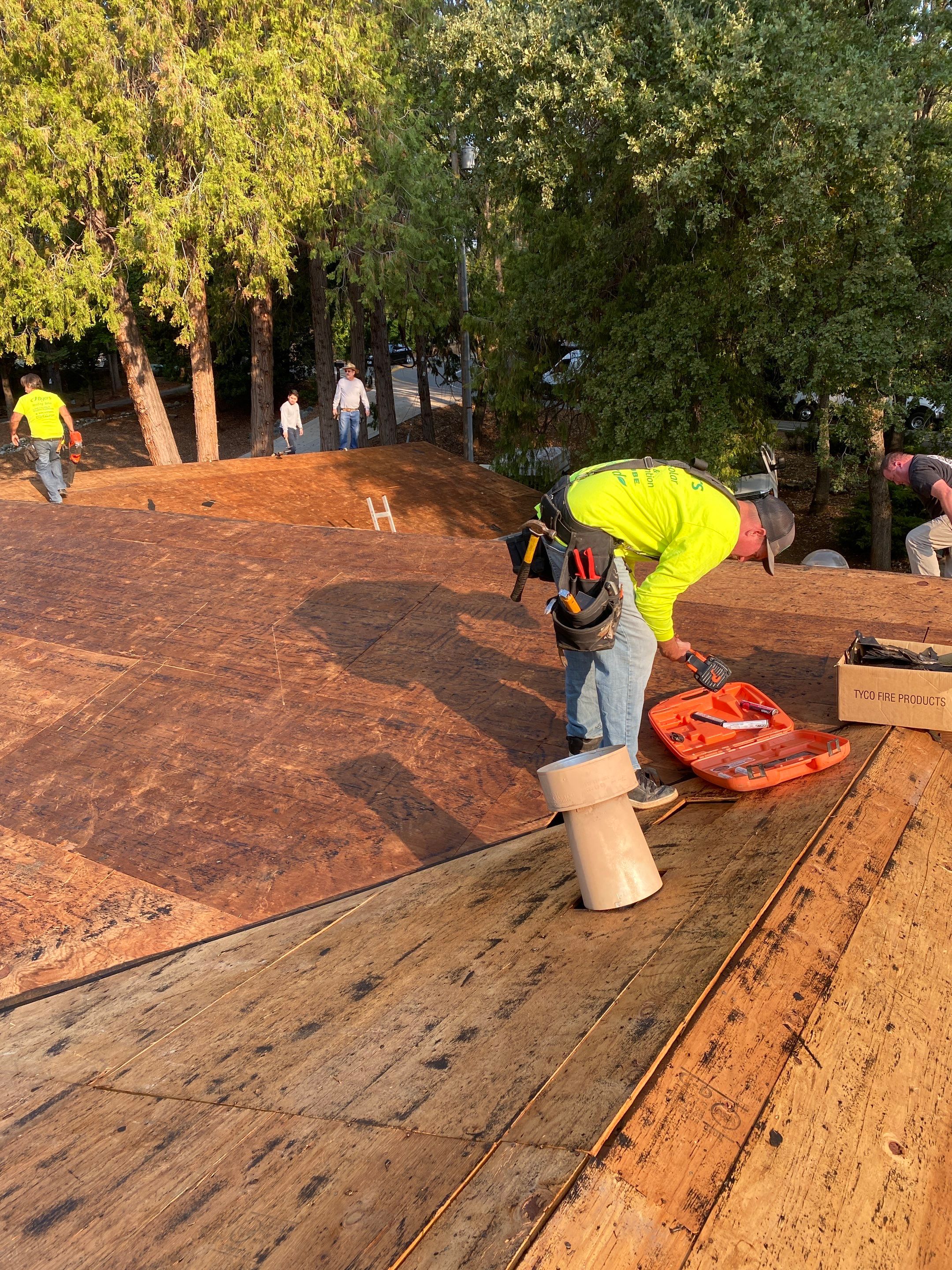 Residential Roofing Installation using Owens Corning Roofing Shingles by Byers Enterprises 
