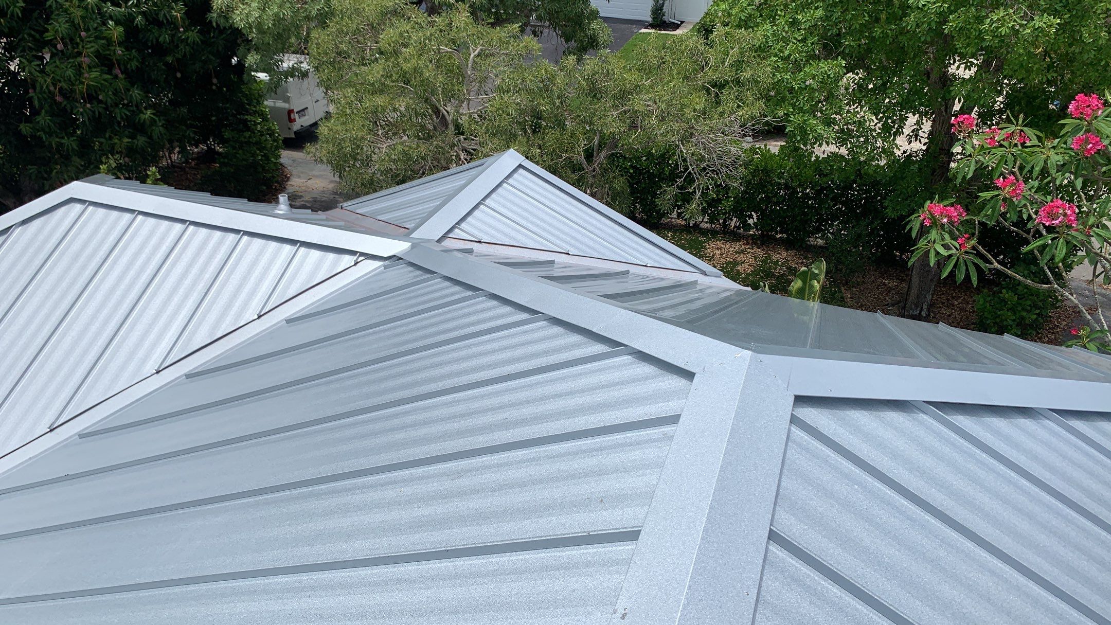 Residential Roofing Installation using 1" Nail strip metal roof by BLUES BROTHERS ROOFING