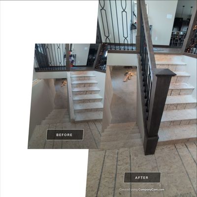 Stairway trim carpentry 