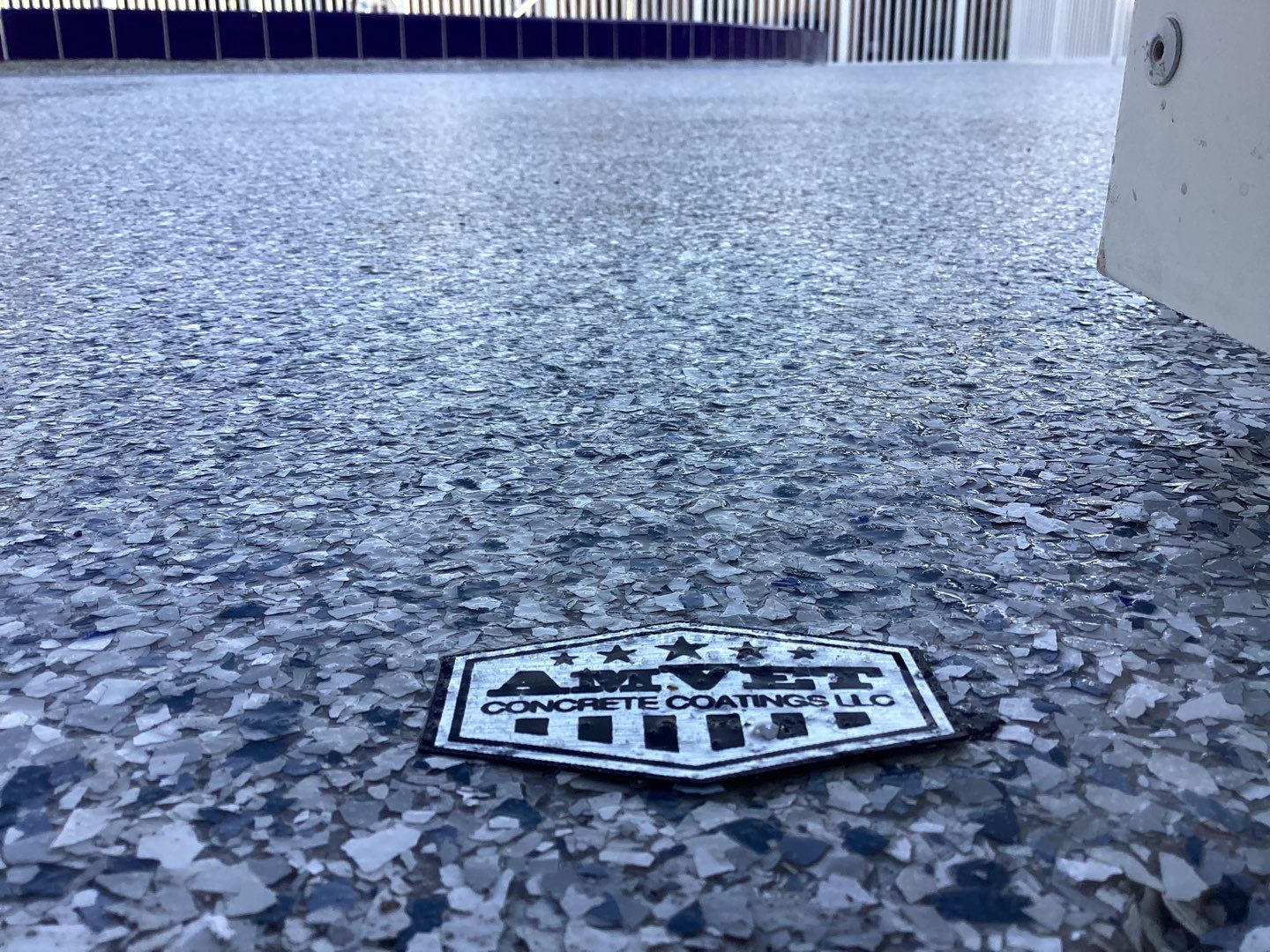 Pool Deck using Orbit and Tidal Wave by Amvet concrete coatings llc