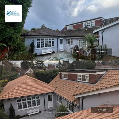 Roof and Driveway Clean using Honda 15lpm Low Pressure Washing Machine