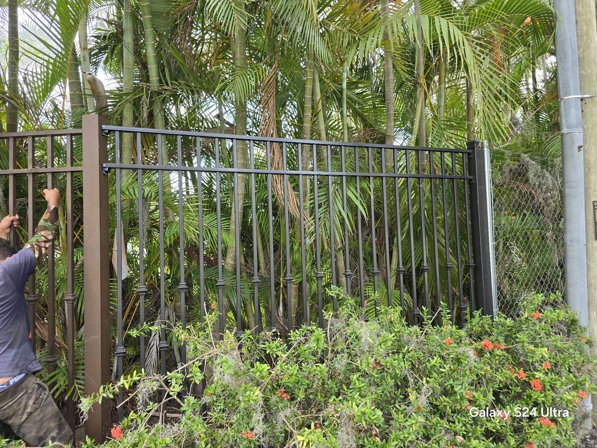 Decorative Aluminum Picket Fence Installation for Palmetto Property by True Fence LLC