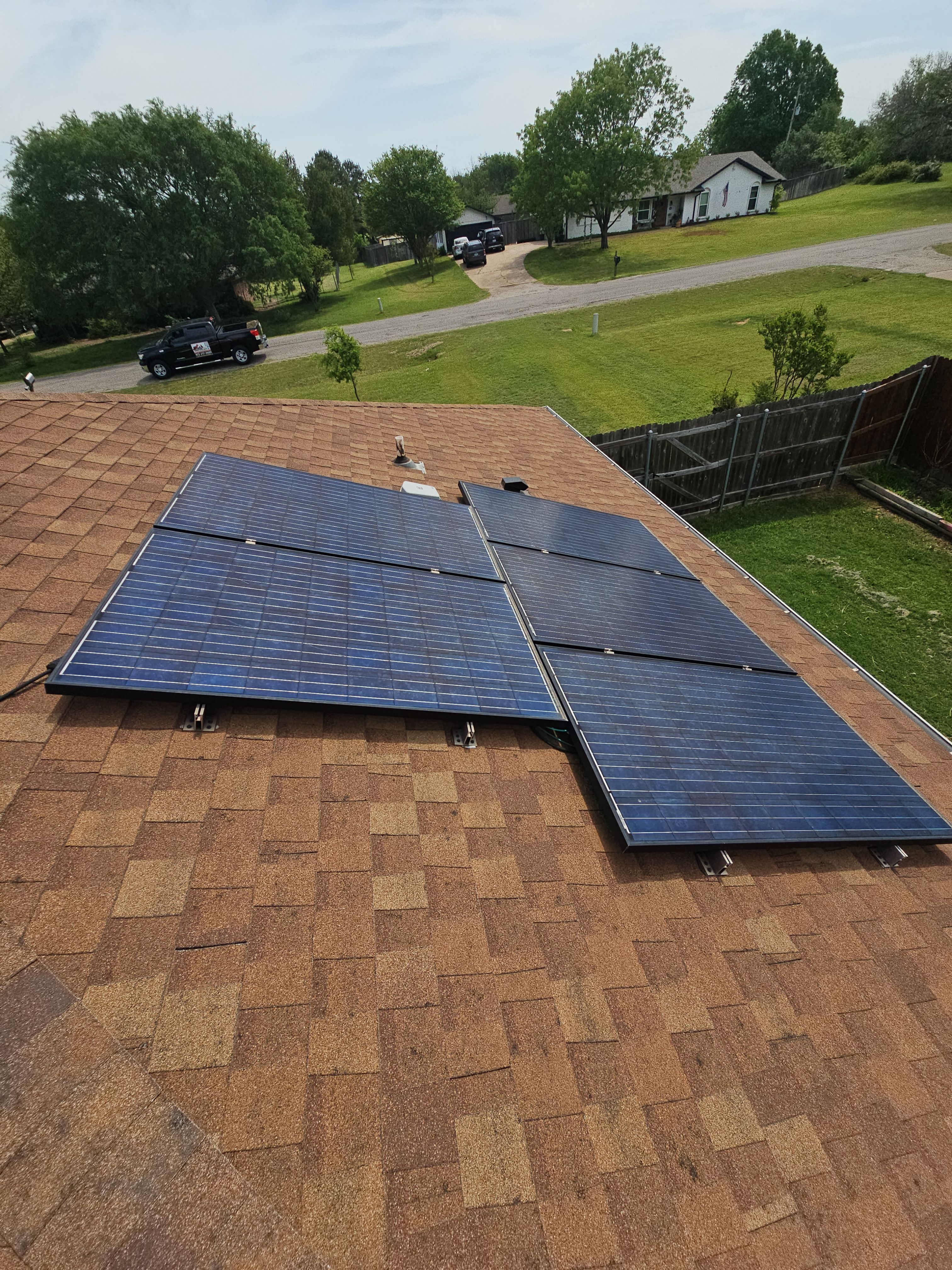 "Full Roof Replacement Due to Hail and Water Damage – Before & After" by road roofing llc