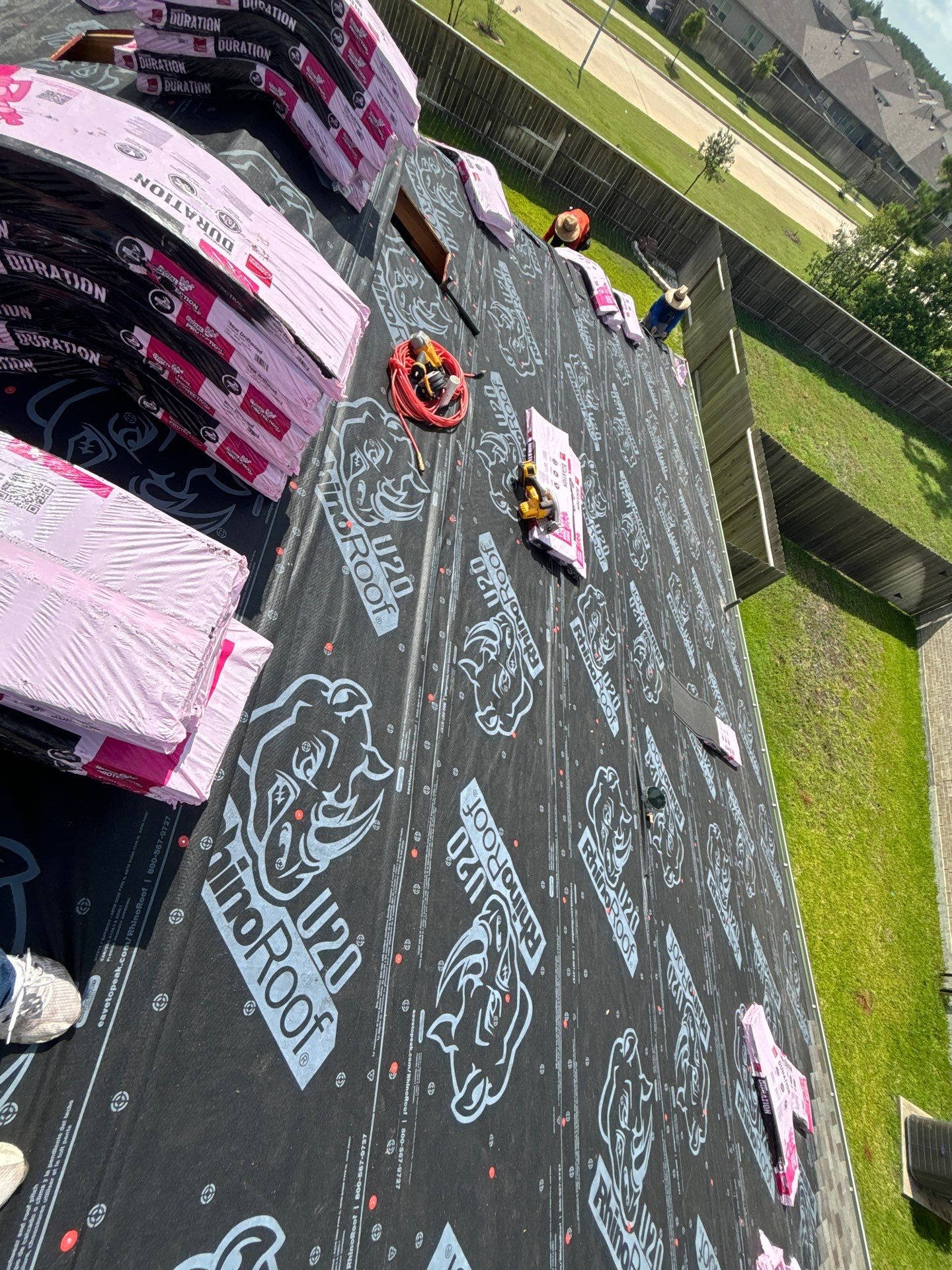 Residential Roofing Installation using Owen's Corning Duration (Lifetime) Shingles by Roof Repair Company