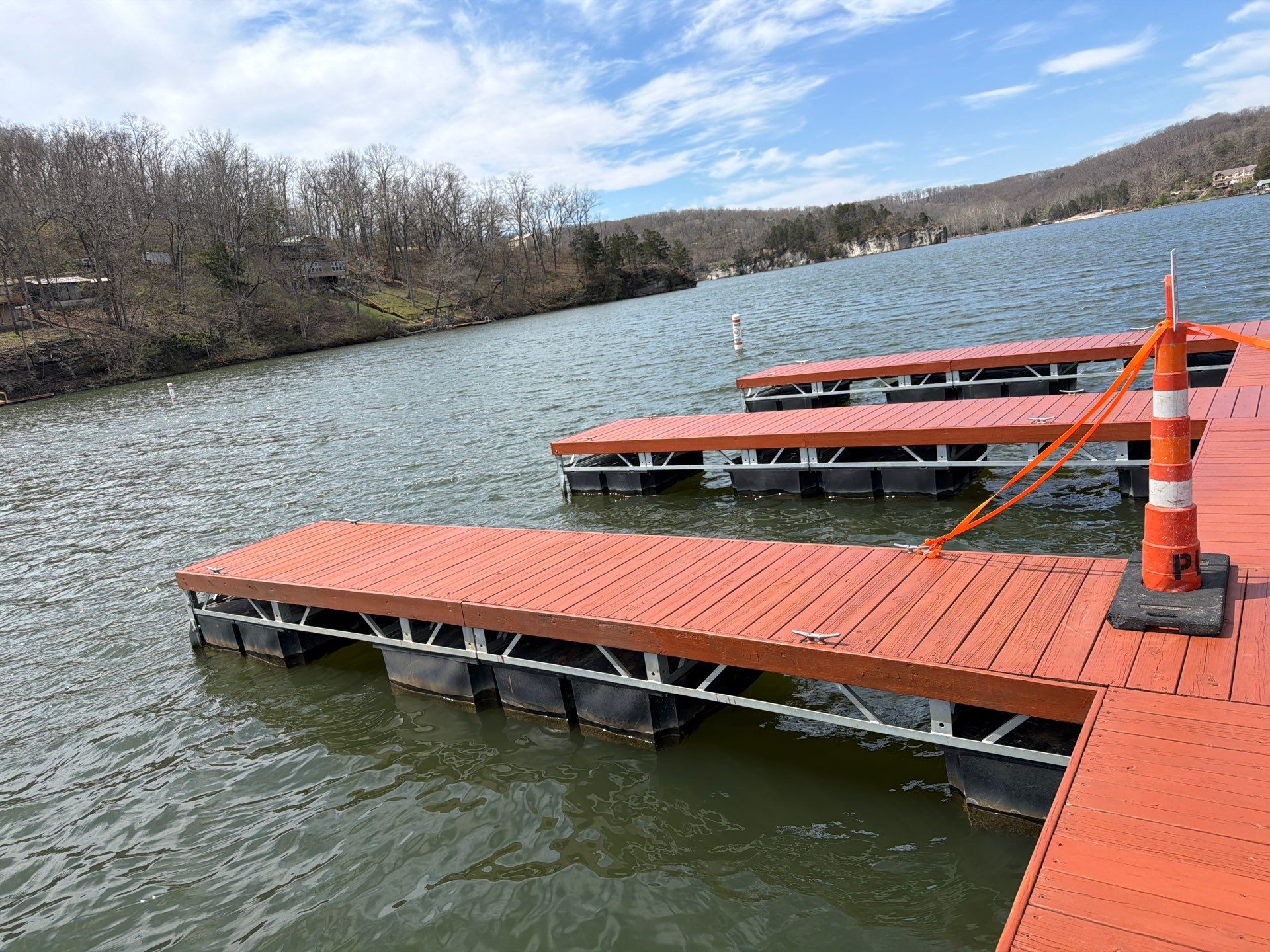 Floating Boat Dock Board Replacement and Staining in New Florence by Acute Roofing And Exteriors