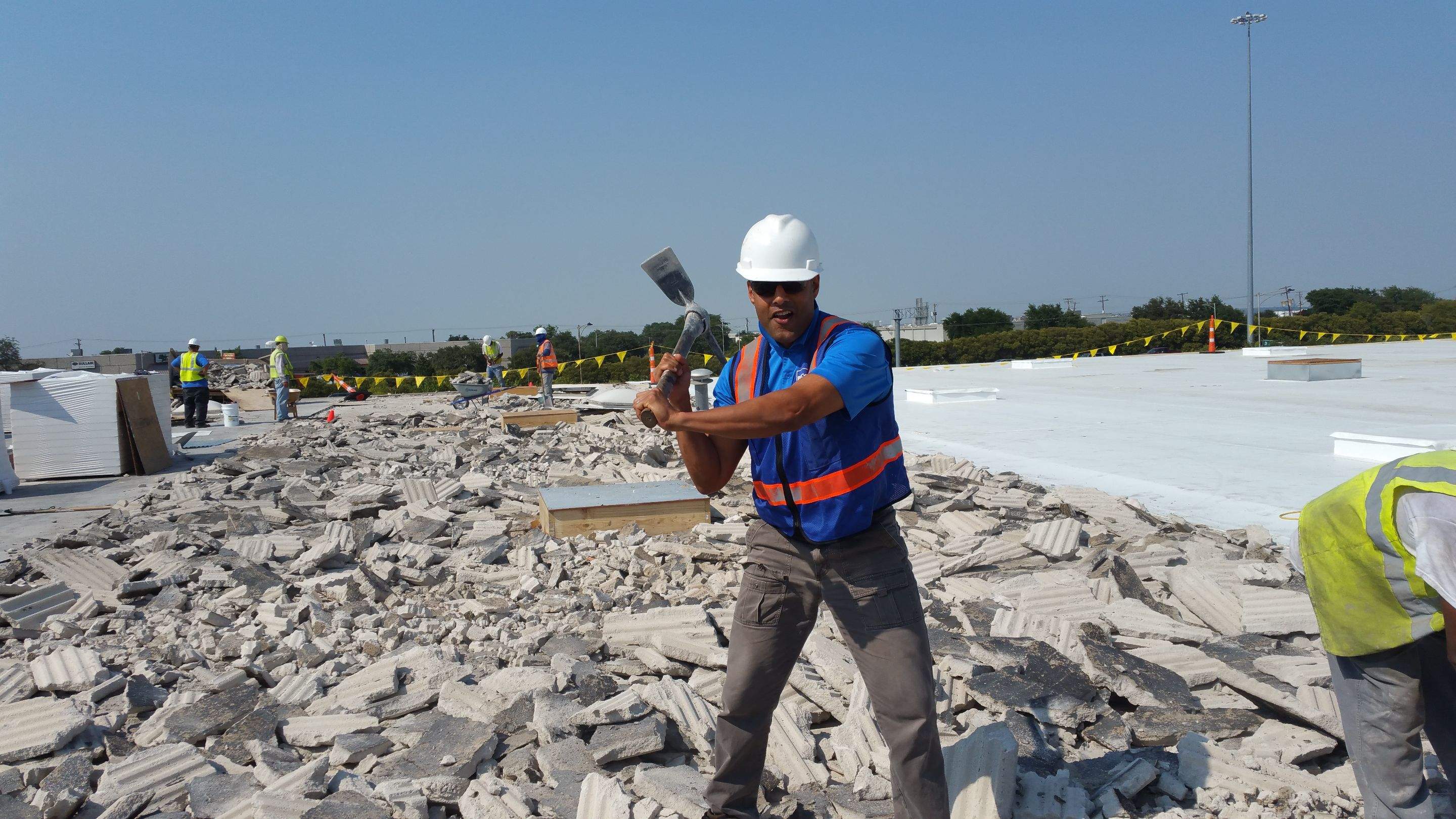 Massive Storm Damage Project - Factory in Arlington by First United Roofing & Construction