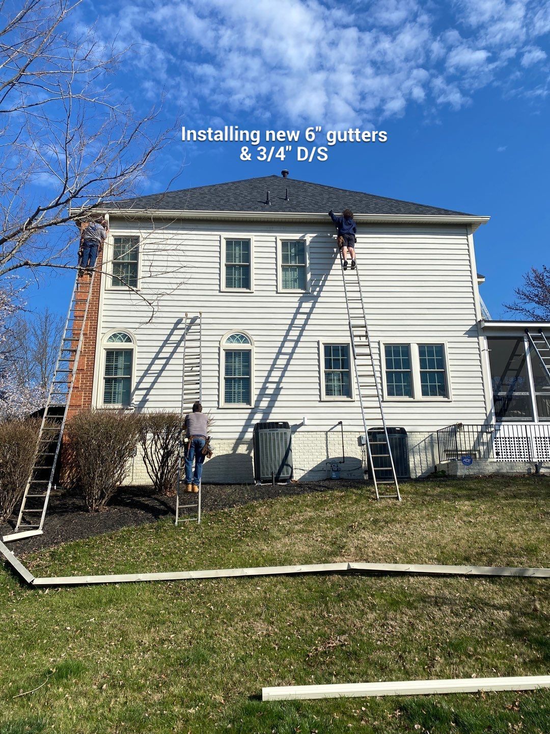 New Roof Installation & New Gutters and downspouts  by Alpha Design Services