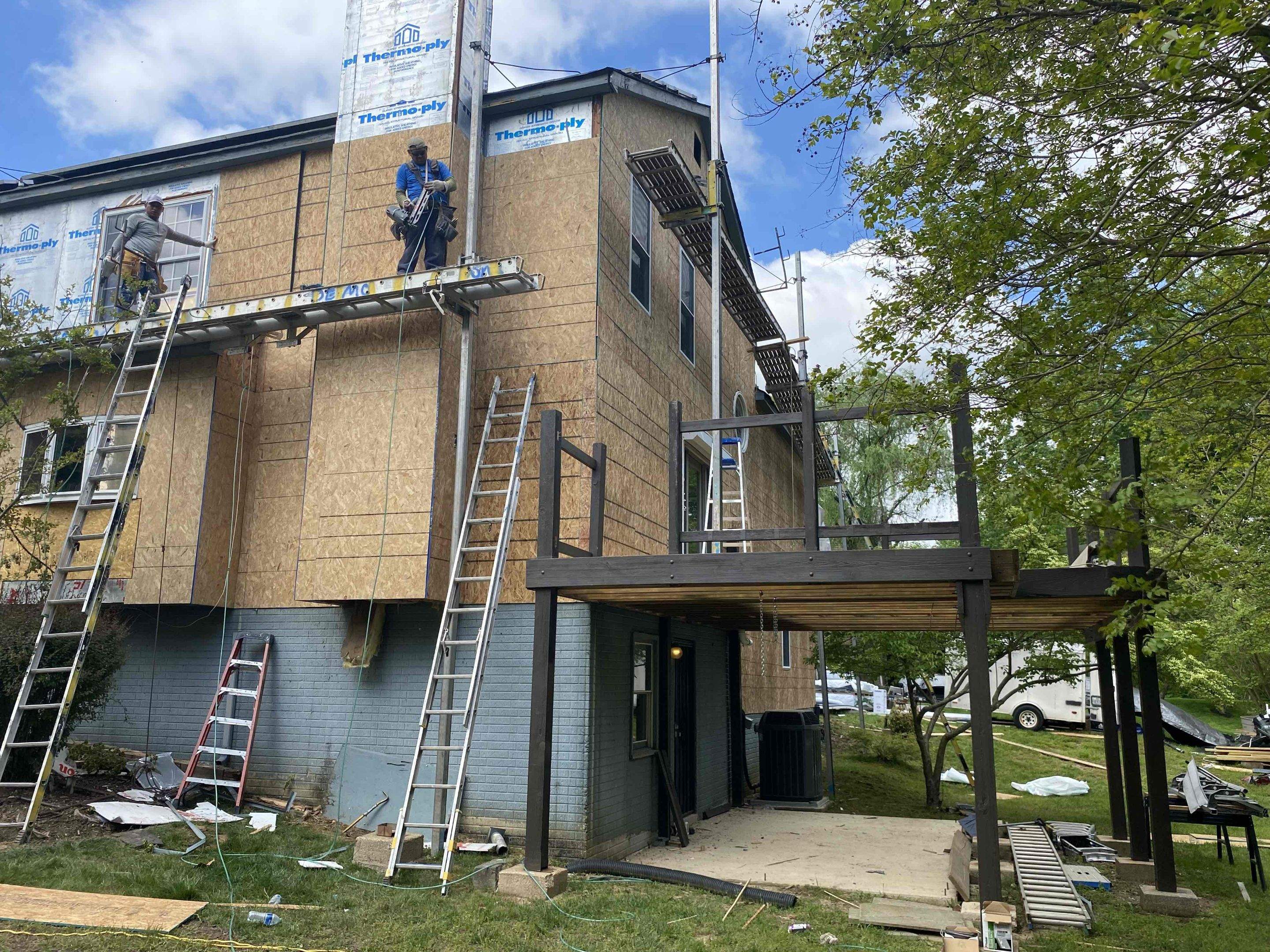 Siding Installation using JH Cedar Mill Plank and JH Panel Smooth by ExteriorPros