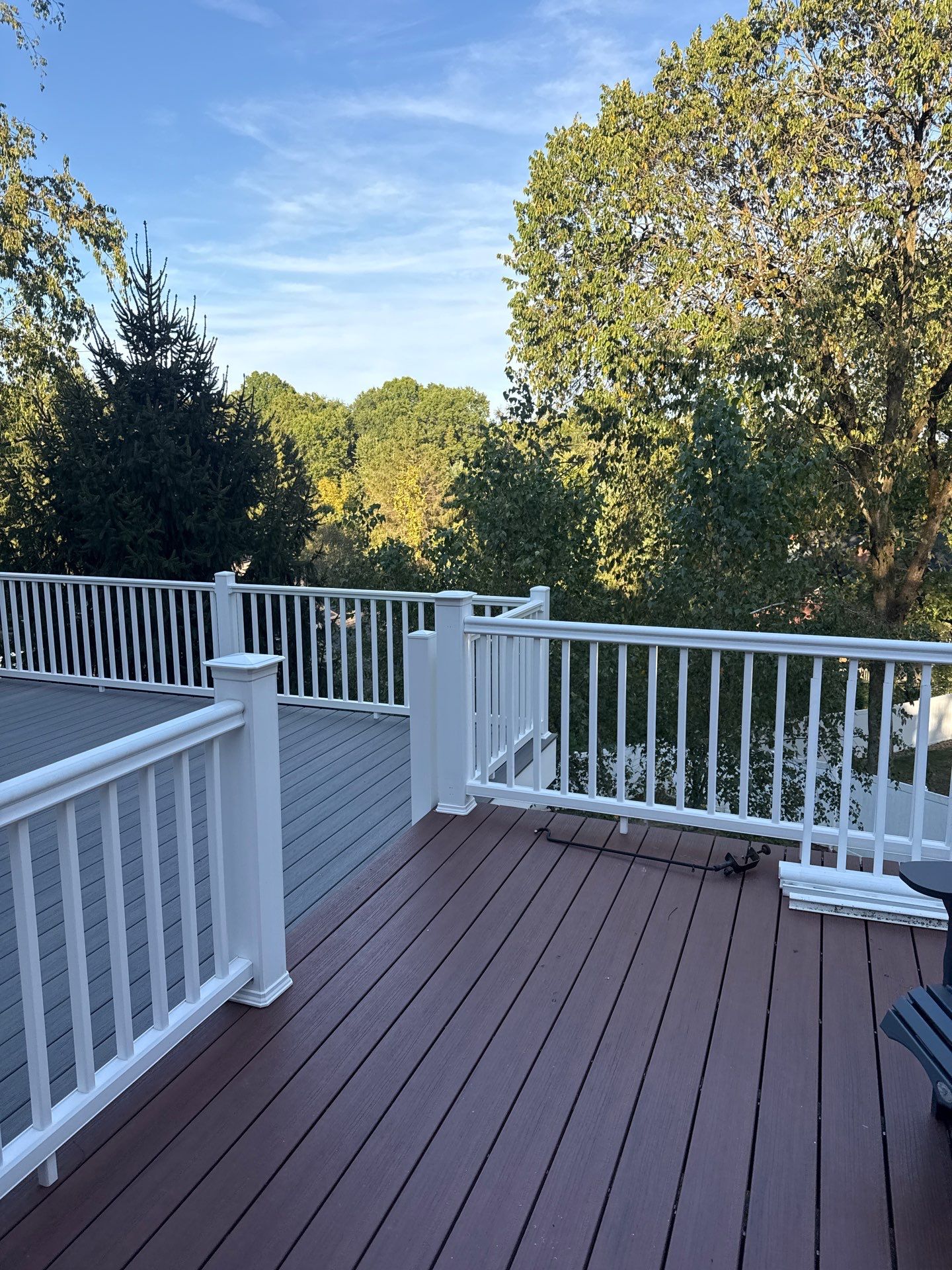Deck extension  by Cousins Roofing Siding & Decks
