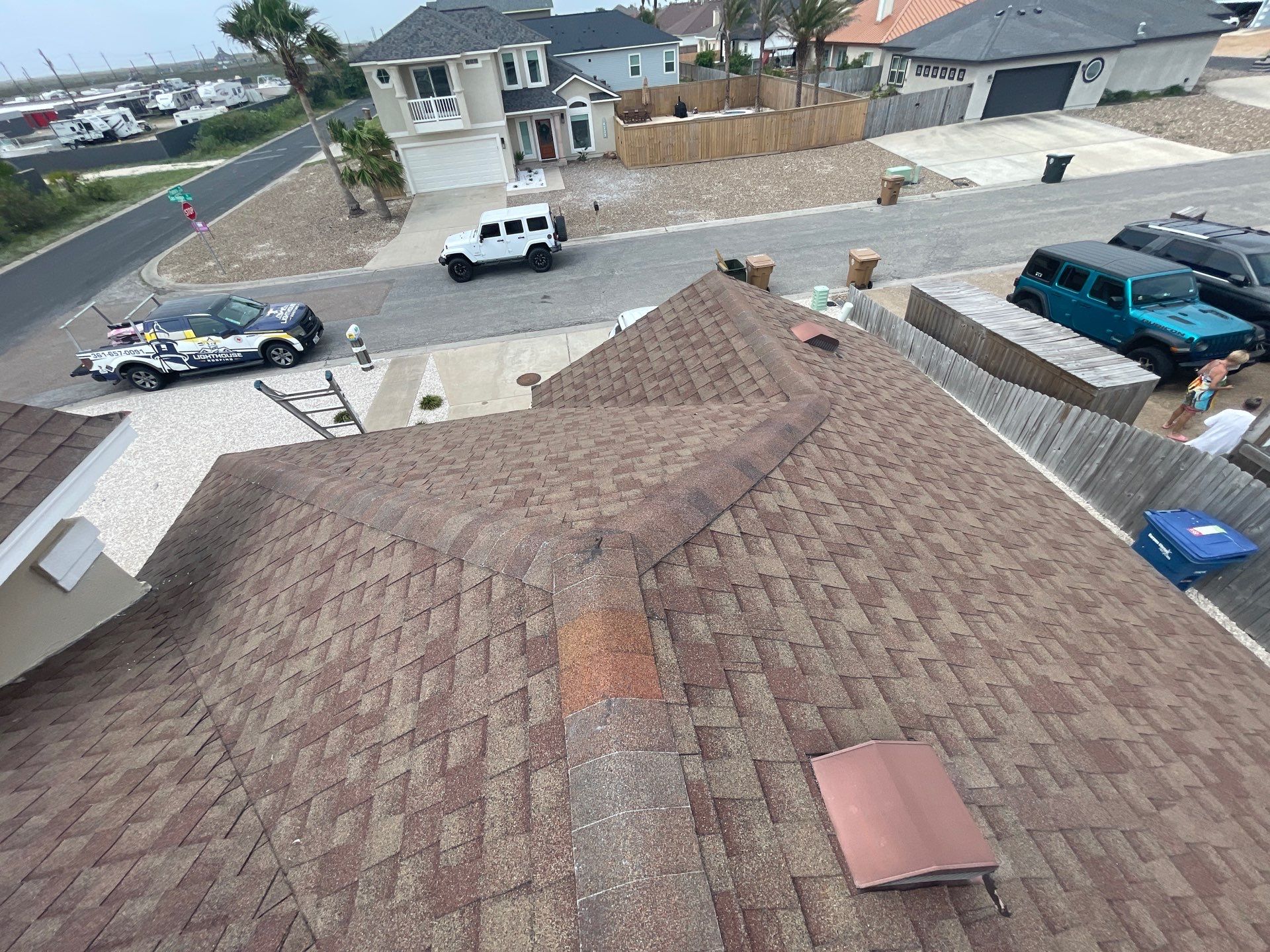 Residential Roofing Installation using GAF HDZ Barkwood by Lighthouse Roofing