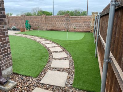 Synthetic Turf Installation using Pet Turf