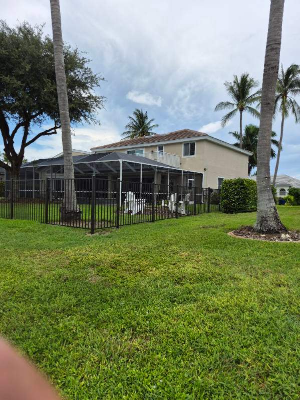 Bronze Aluminum Perimeter Fence Installation in Fort Myers by True Fence LLC