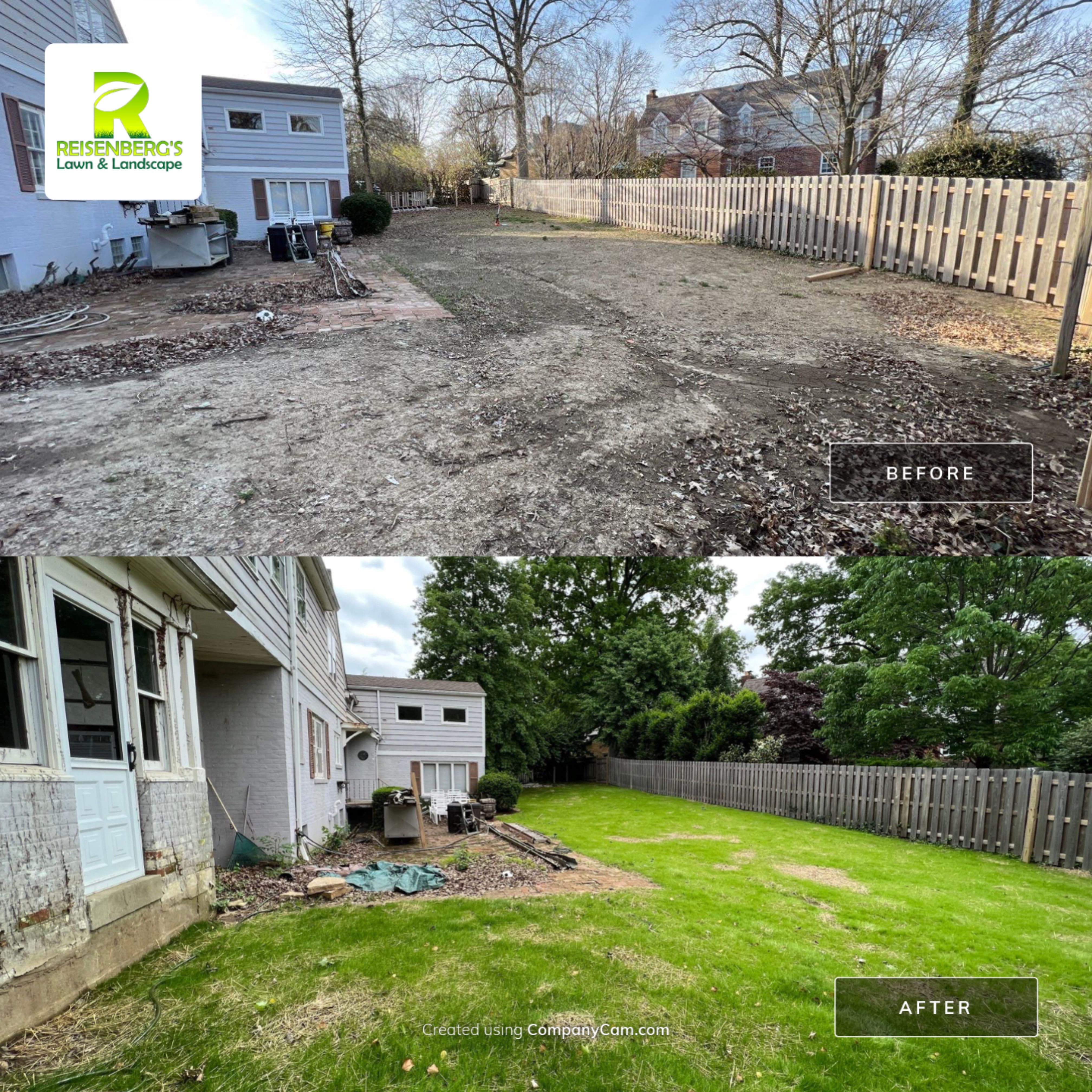 Rear Yard Turf Restoration by Reisenberg’s Lawn & Landscape, LLC