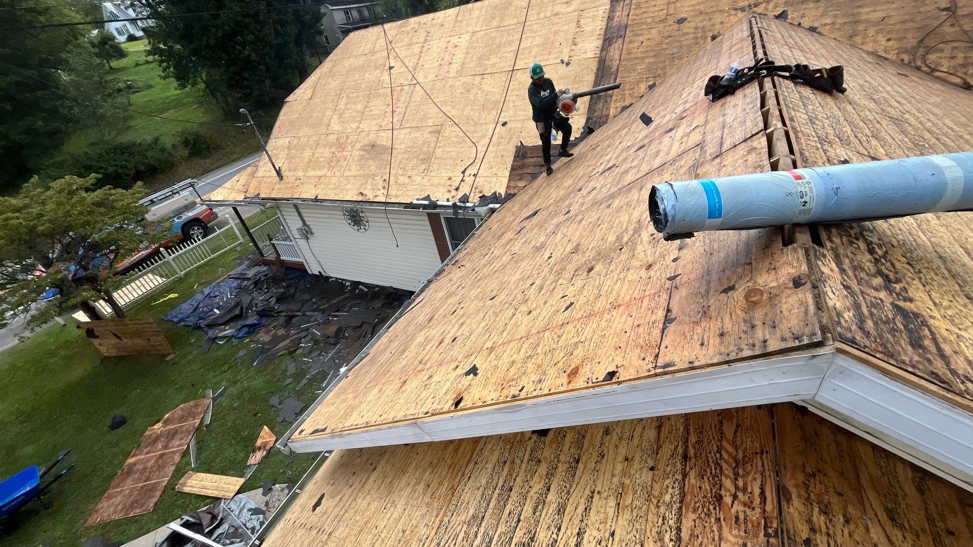 Residential Roofing Installation using GAF TImberline HDZ Hickory by Rainstoppers Roofing