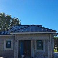 24ga 1.5" Mechanical Seam Matte Black by Total Roofing System The Metal Roof Experts