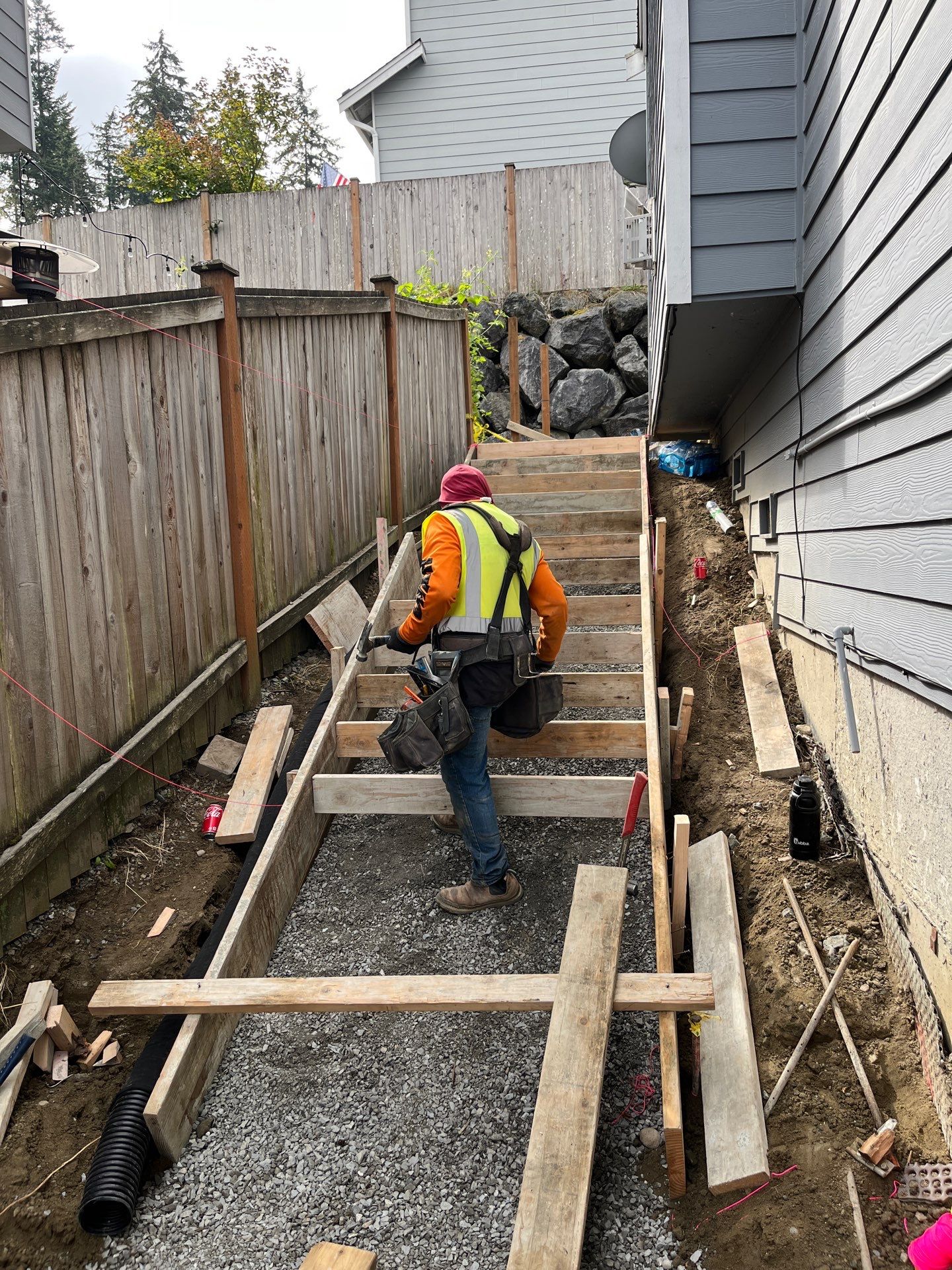Jireh Outdoor Projects | Concrete Stair Repair and Retaining Wall by Jireh Asphalt & Concrete Inc 