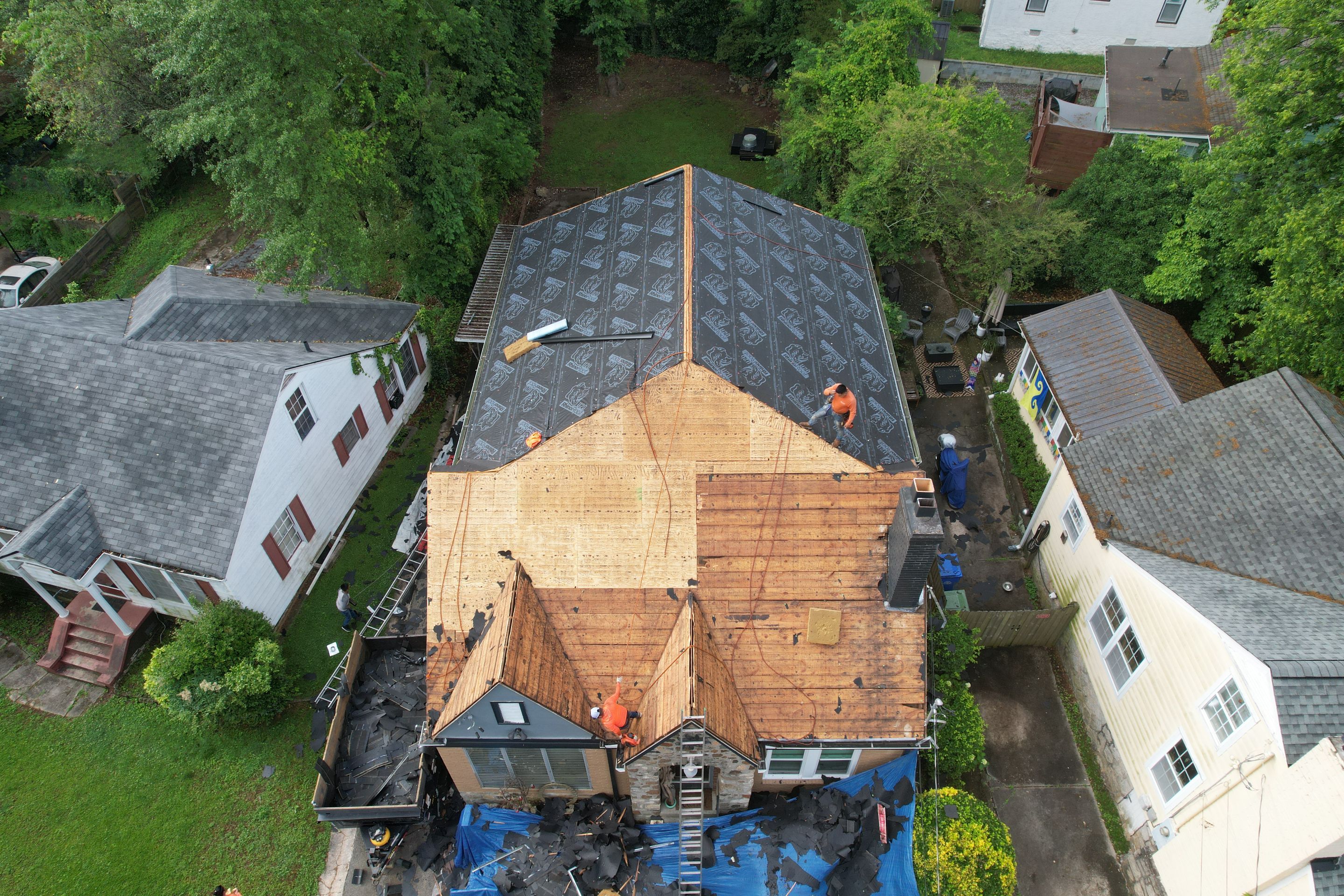 Residential Roof Replacement using Owens Corning Trudef Twilight Black by Inspector Roofing and Restoration