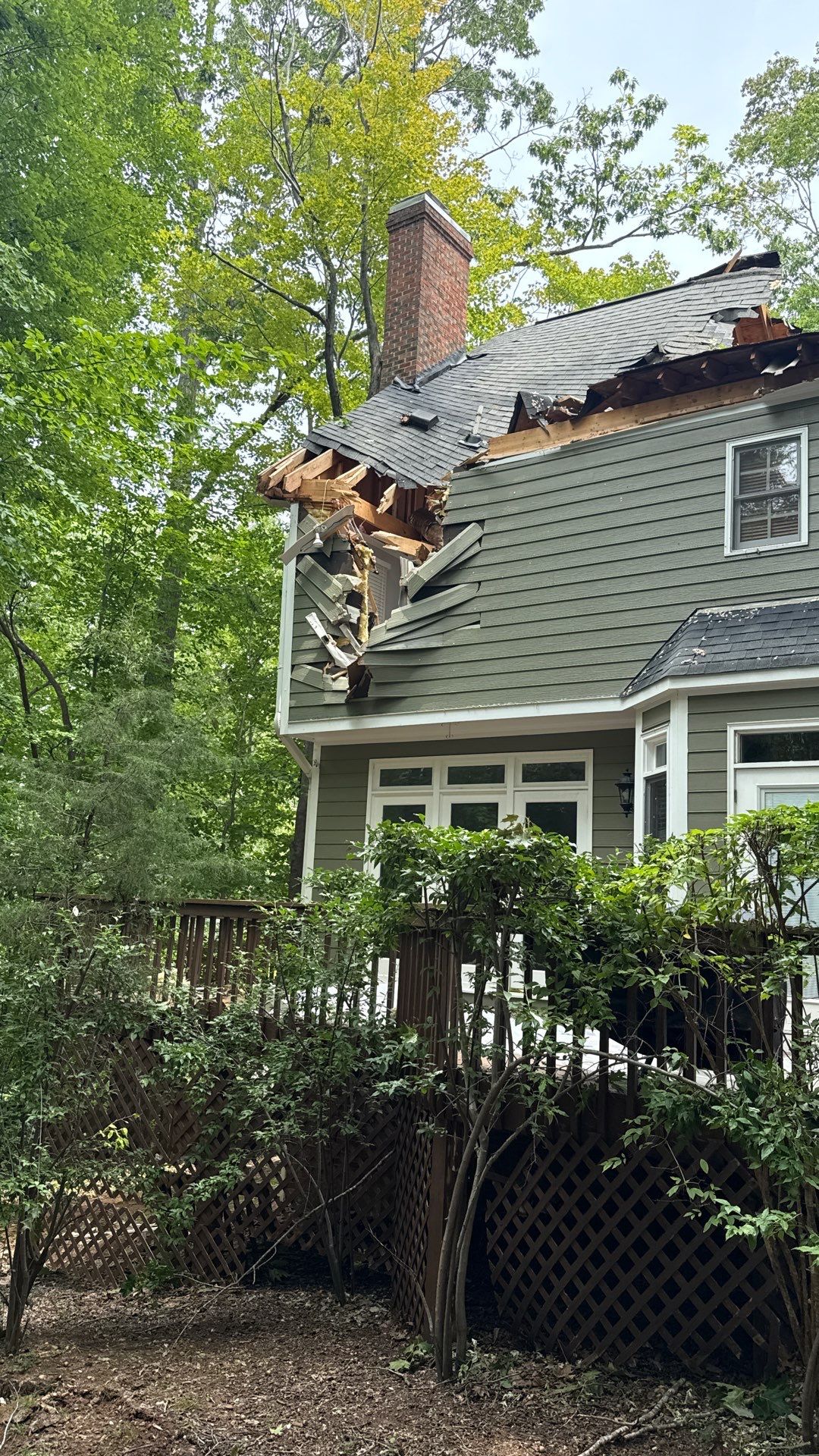 Storm Damage Mitigation and Structural Drying After Tree Impact in Raleigh by One Team Restoration