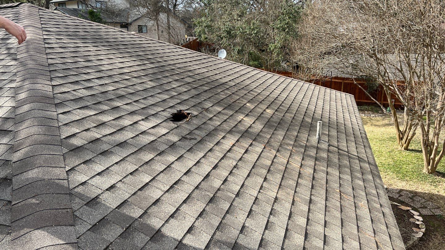 Winter storm 2023 with tree damage by Oakwood Roofing and Construction, LLC