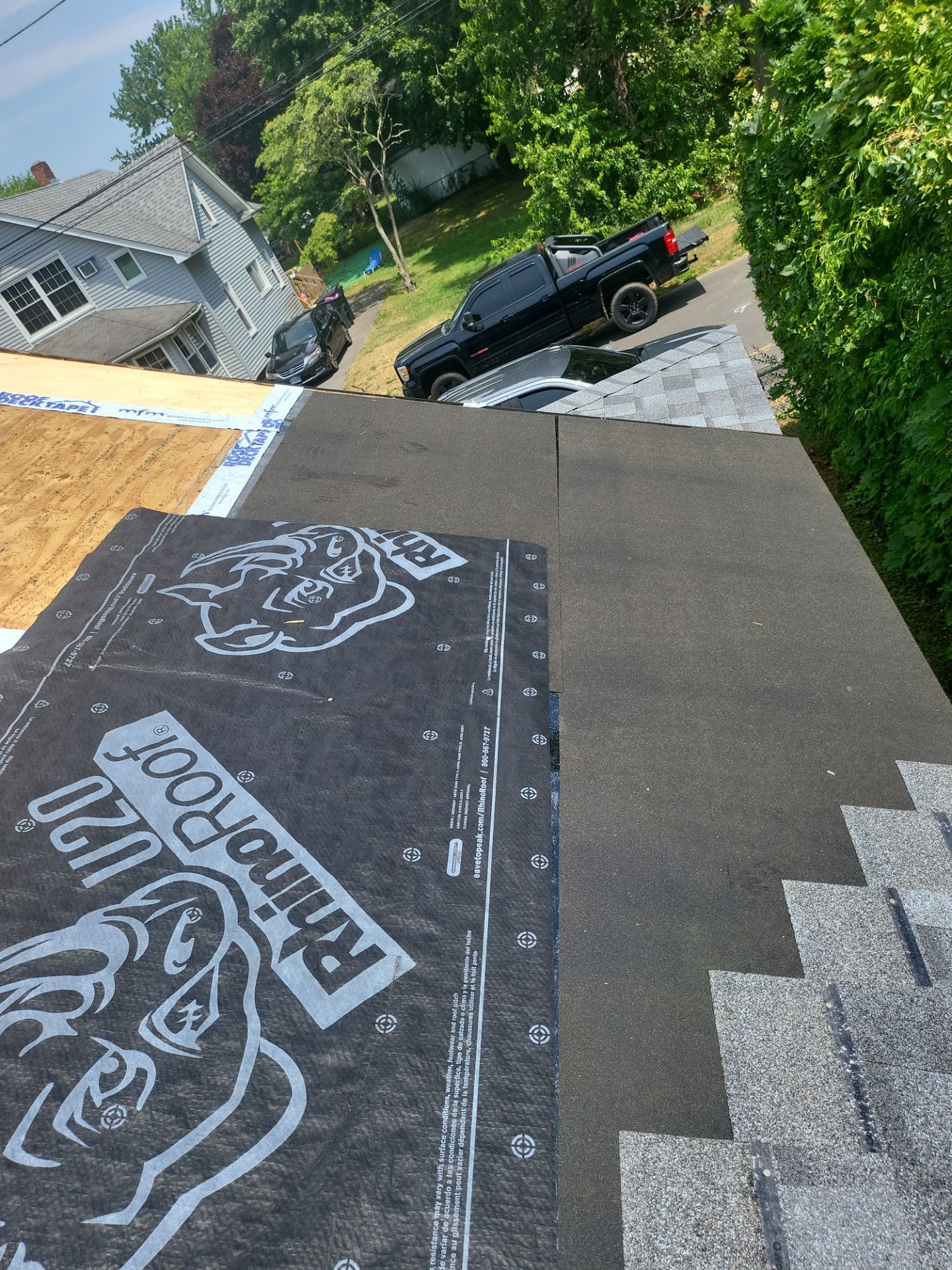 Residential Roofing Installation using Owens Corning TruDefinition Duration AR - Slatestone Gray by A Plus Exterior
