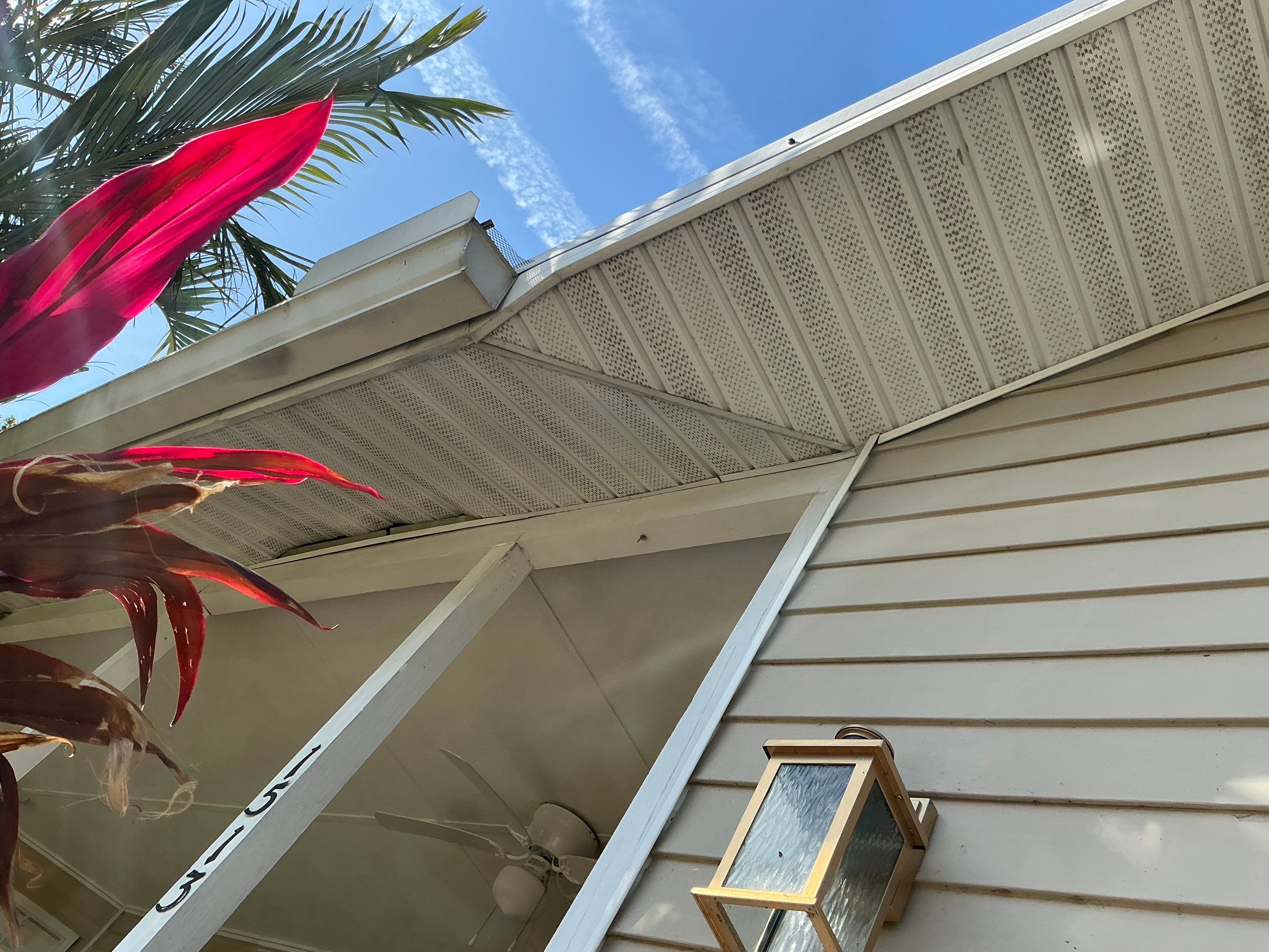 Soffit Repair and New Splash Guard Installation Palmetto FL by Gutter Professors