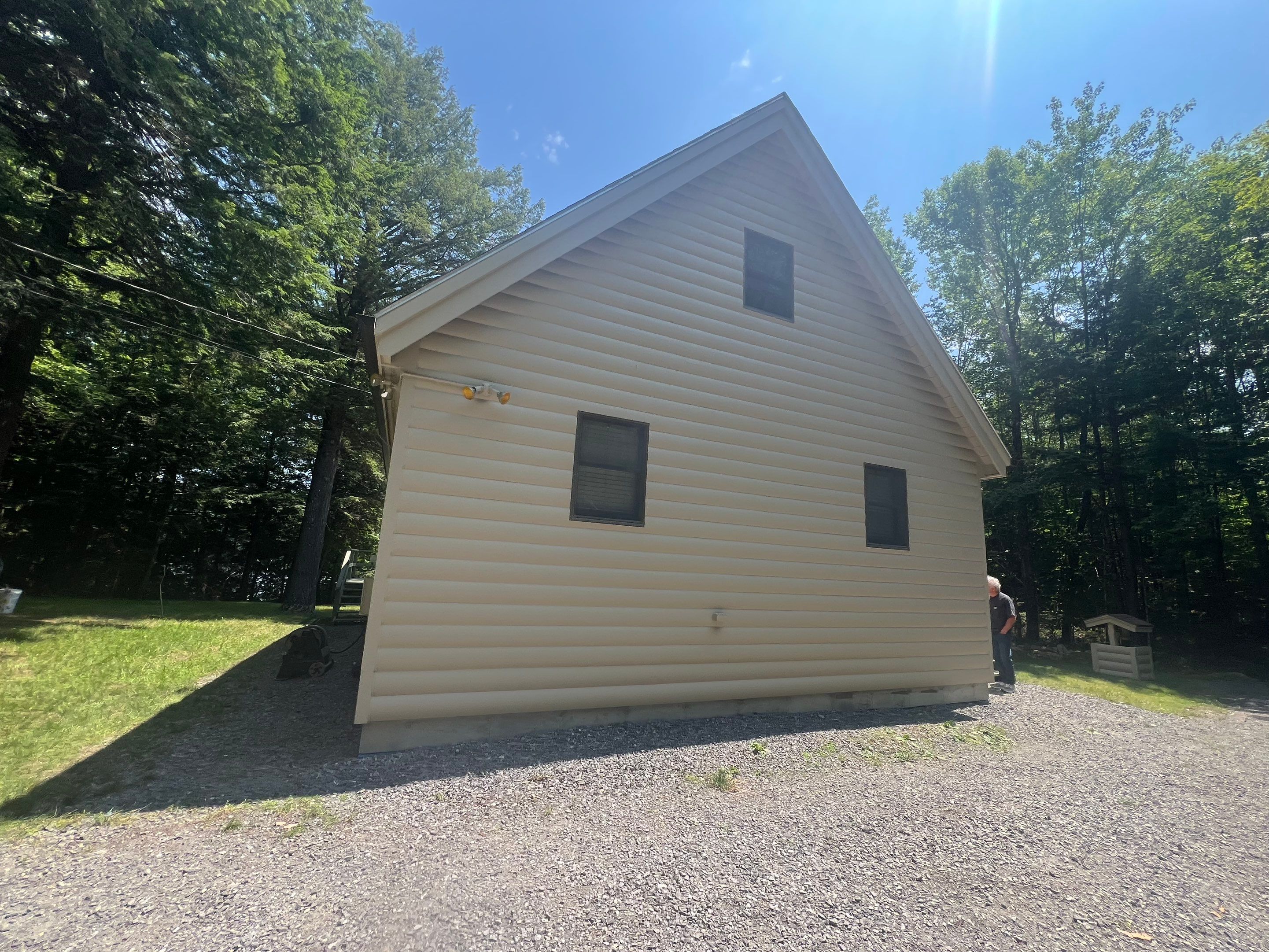 Log Cabin Exterior Restoration and Siding Staining in Readfield by Picture Perfect Pro Painting