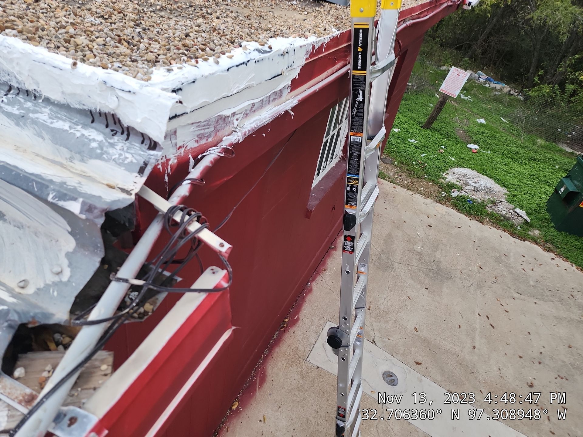 Commercial roofing overlay using GAF TPO over an old ballast roof by Becker Roofing and Exteriors
