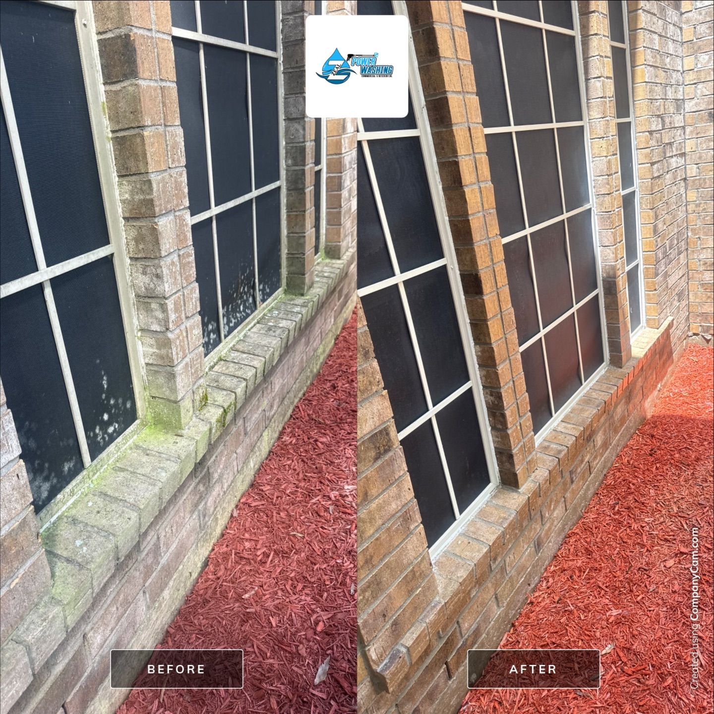 Full Exterior House Wash and Concrete Cleaning in Rosharon by Zeal Power Washing