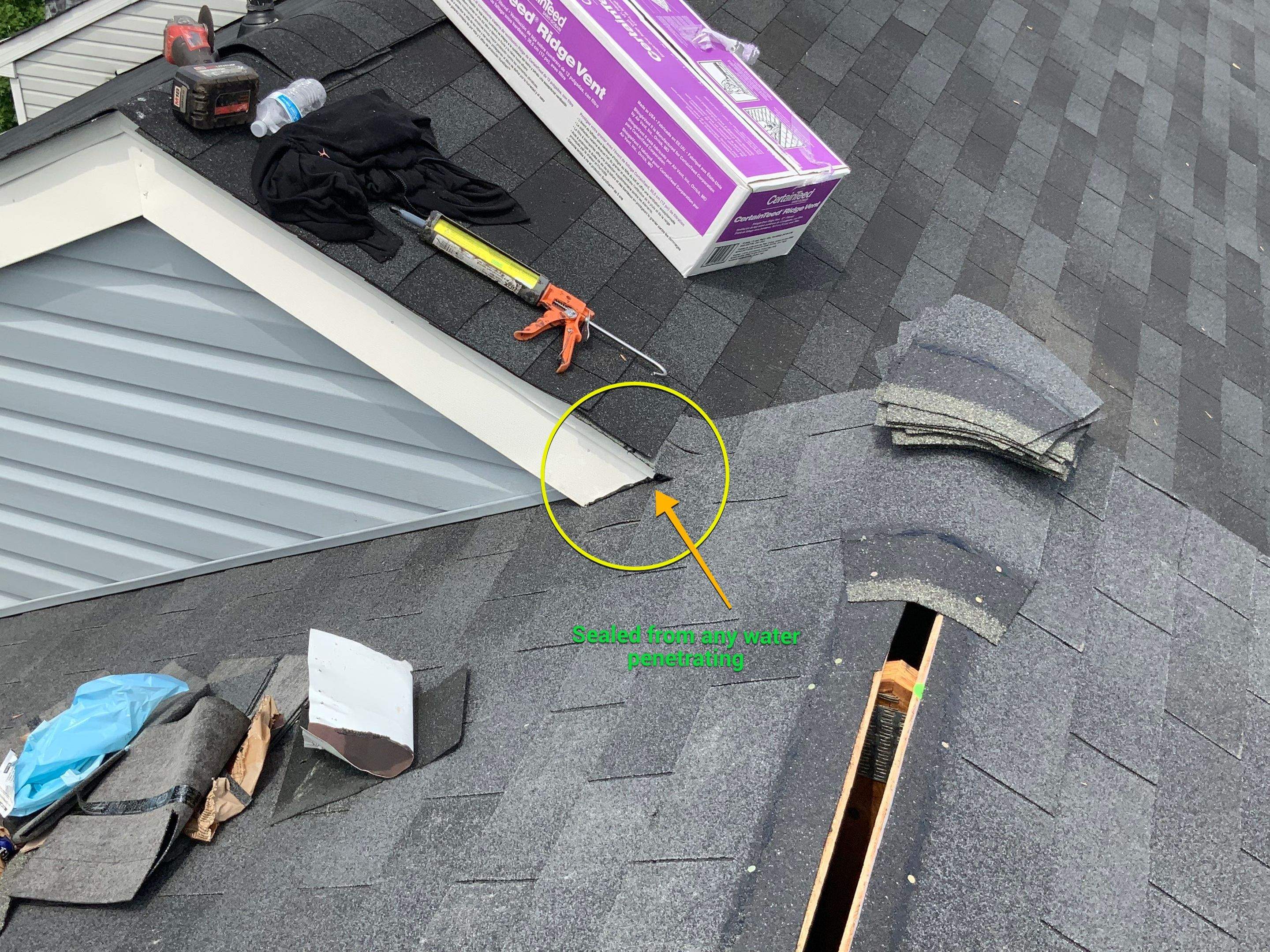 Residential Roofing Installation using XT-25 Color Moire Black by Alpha Design Services