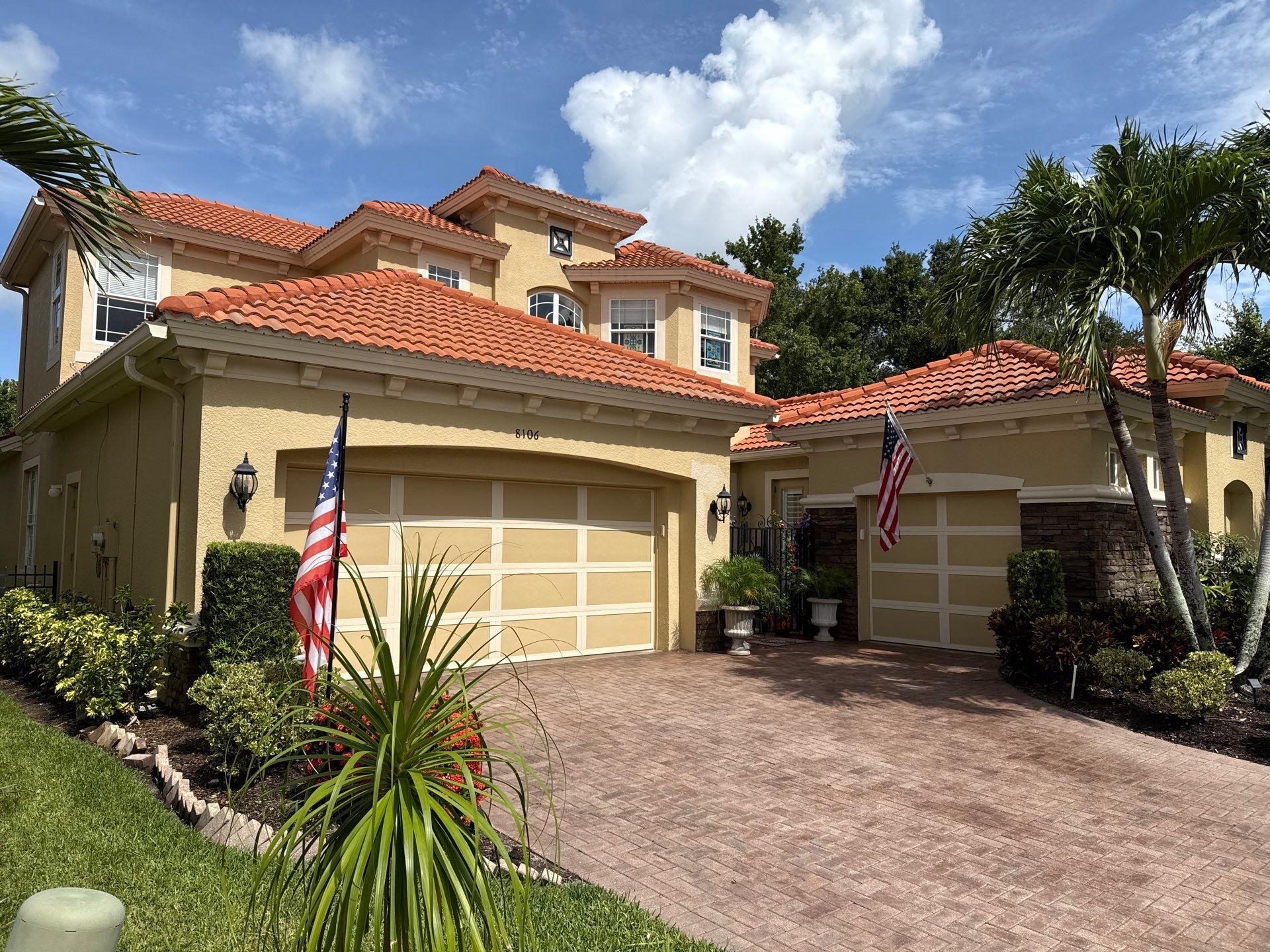 Soft Wash Tile Roof Cleaning in Sonoma Community, Sarasota, FL by Sunshine AquaWash