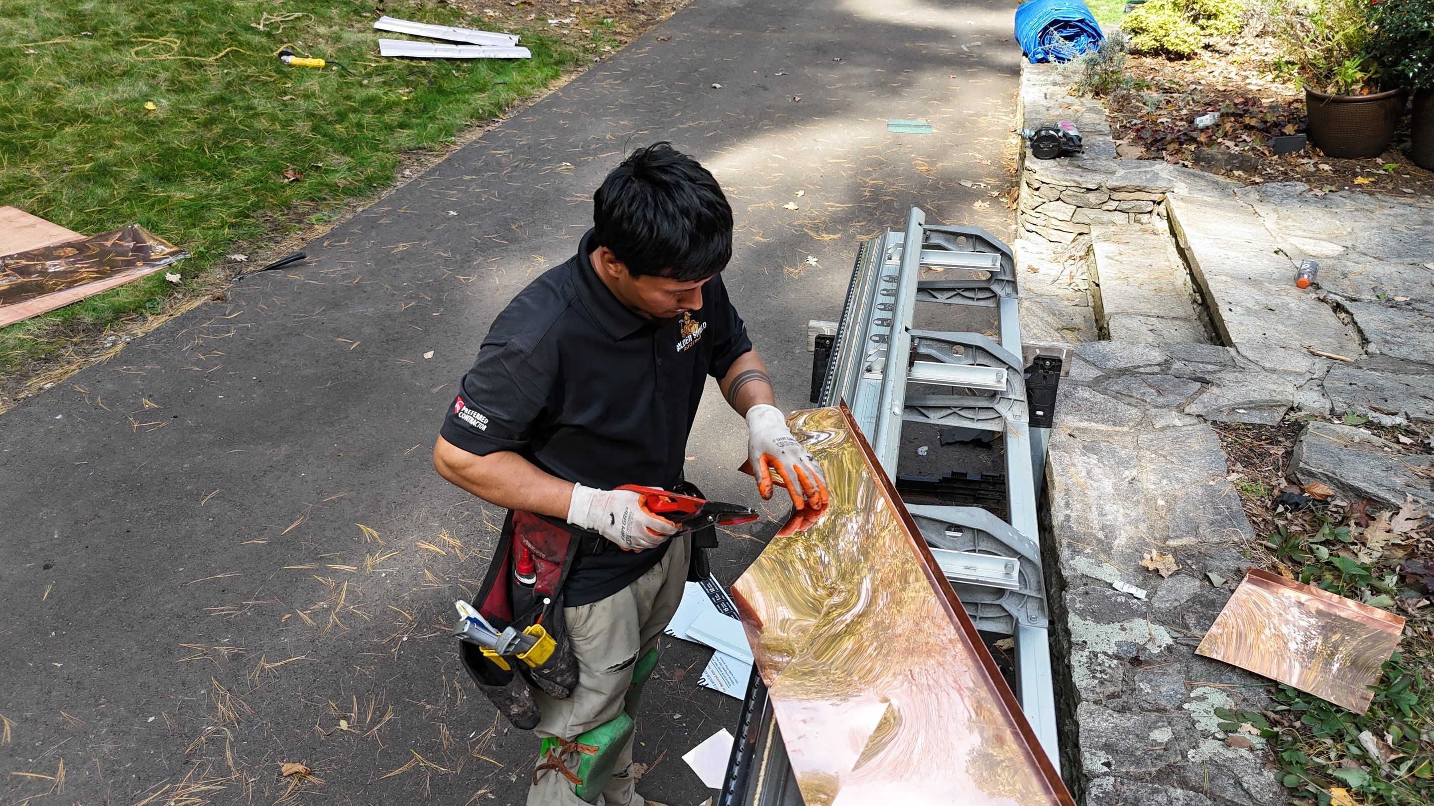 Owens Corning Duration : Chateau Green with Copper Accents in Avon, CT by Golden Shield Roofing